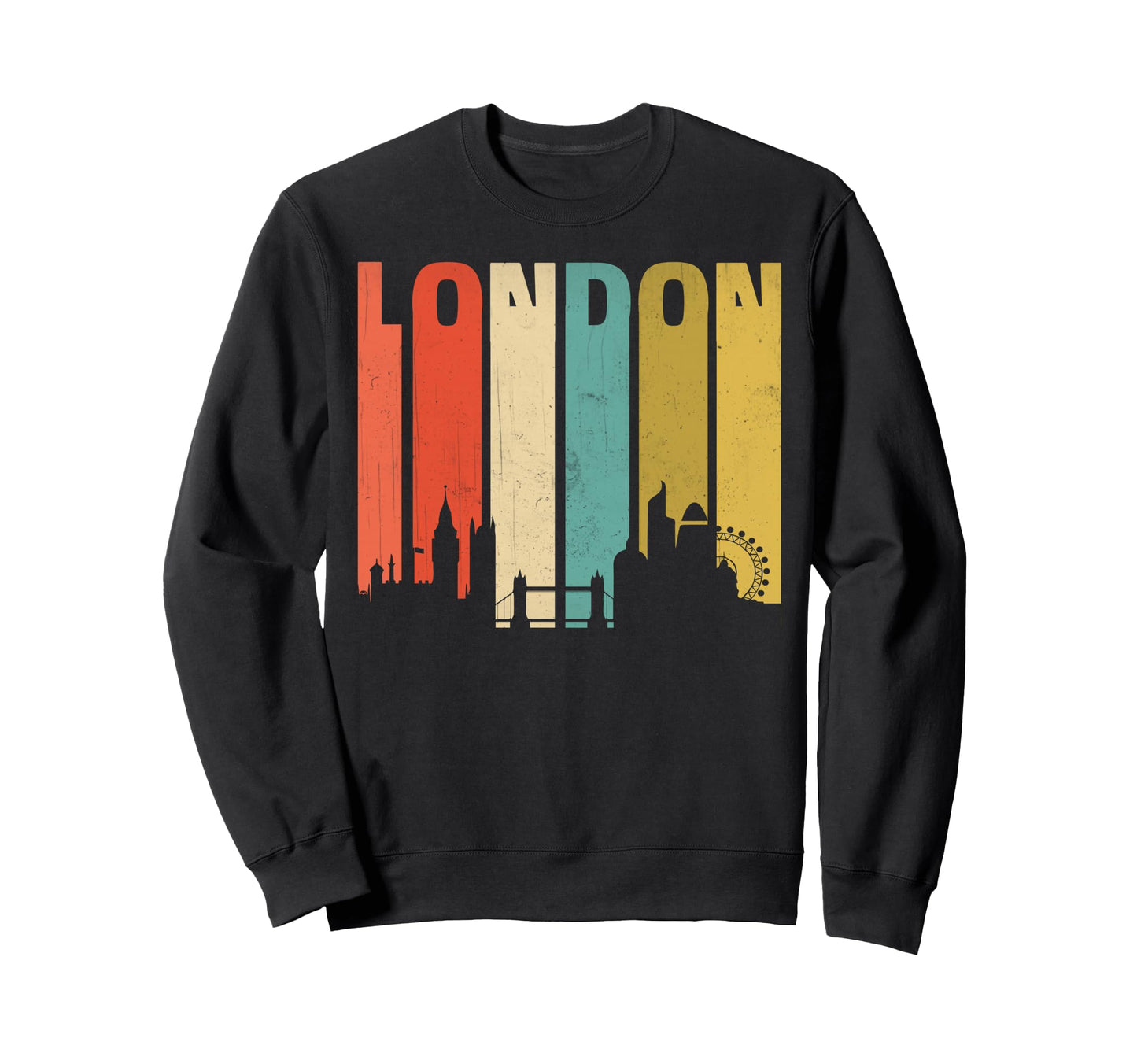 London Souvenir Stripes London Skyline Sweatshirt - Minimalist Print Unisex - T-Shirt, Sweatshirt, Hoodie