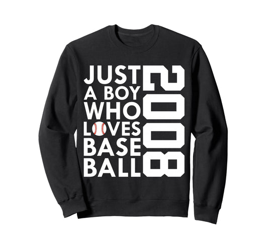 2008 Just Who Loves Baseball 18Th Sweatshirt - Trendy Graphic Unisex - T-Shirt, Sweatshirt, Hoodie