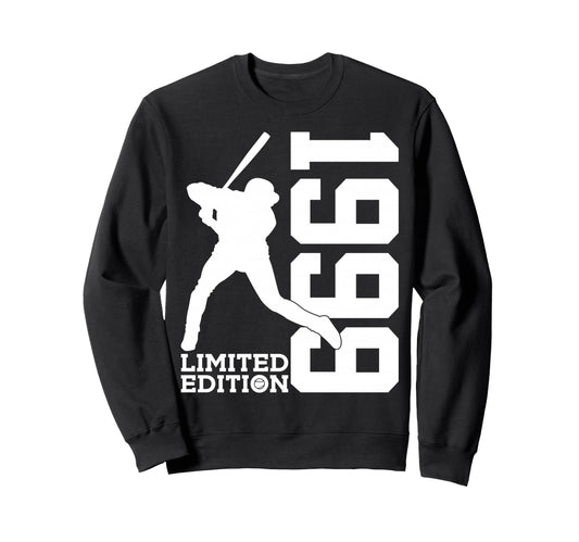 27Th Birthday Baseball 1999 Sweatshirt - Fun Novelty Design for Adults - T-Shirt, Sweatshirt, Hoodie