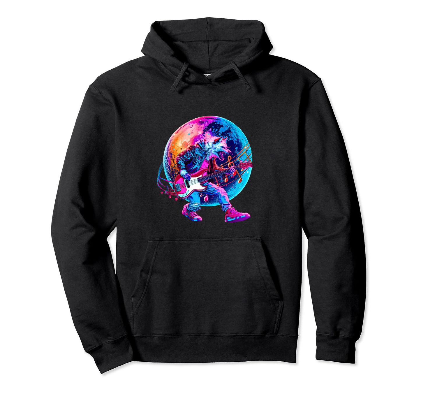 80S 90S Streetwear Scary Rocker Werewolf Hoodie - Unique Graphic Unisex - T-Shirt, Sweatshirt, Hoodie