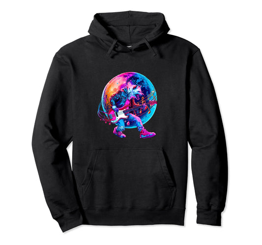 80S 90S Streetwear Scary Rocker Werewolf Hoodie - Unique Graphic Unisex - T-Shirt, Sweatshirt, Hoodie