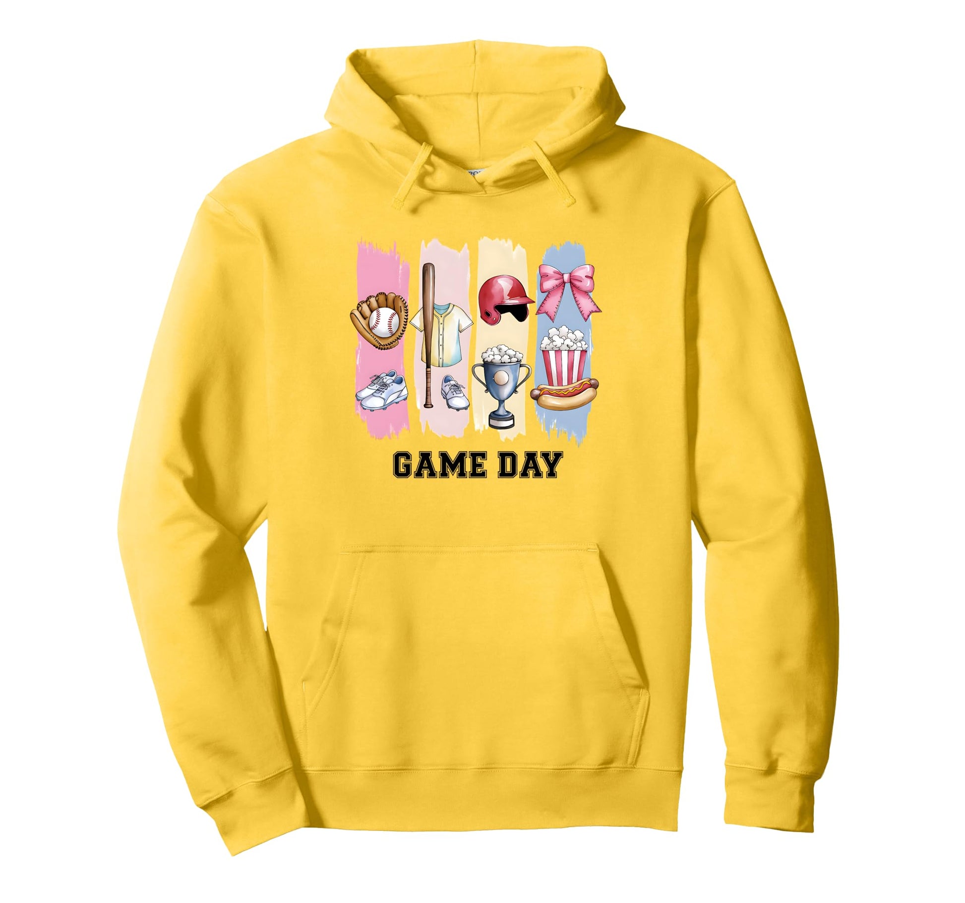 Game Day Baseball Softball Heart Love Hoodie - Aesthetic Graphic Men Women - T-Shirt, Sweatshirt, Hoodie