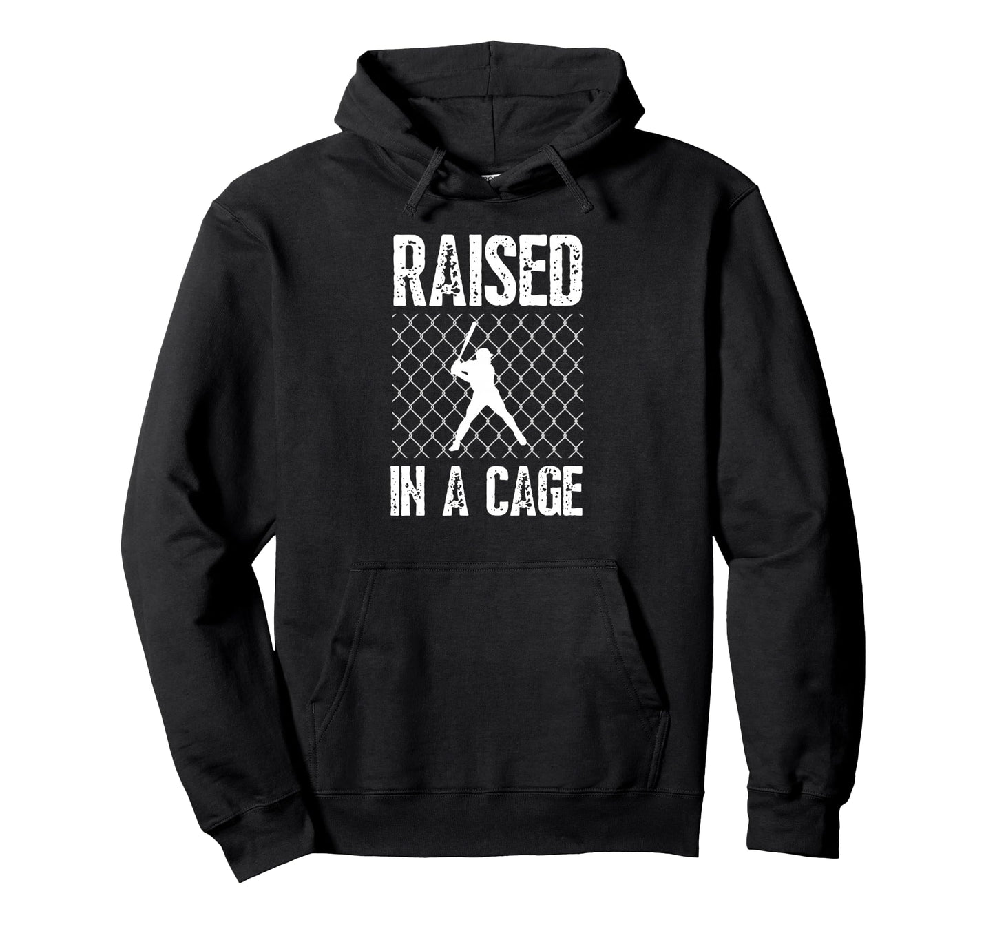 Raised Cage Baseball Hoodie - Minimalist Print for Adults - T-Shirt, Sweatshirt, Hoodie