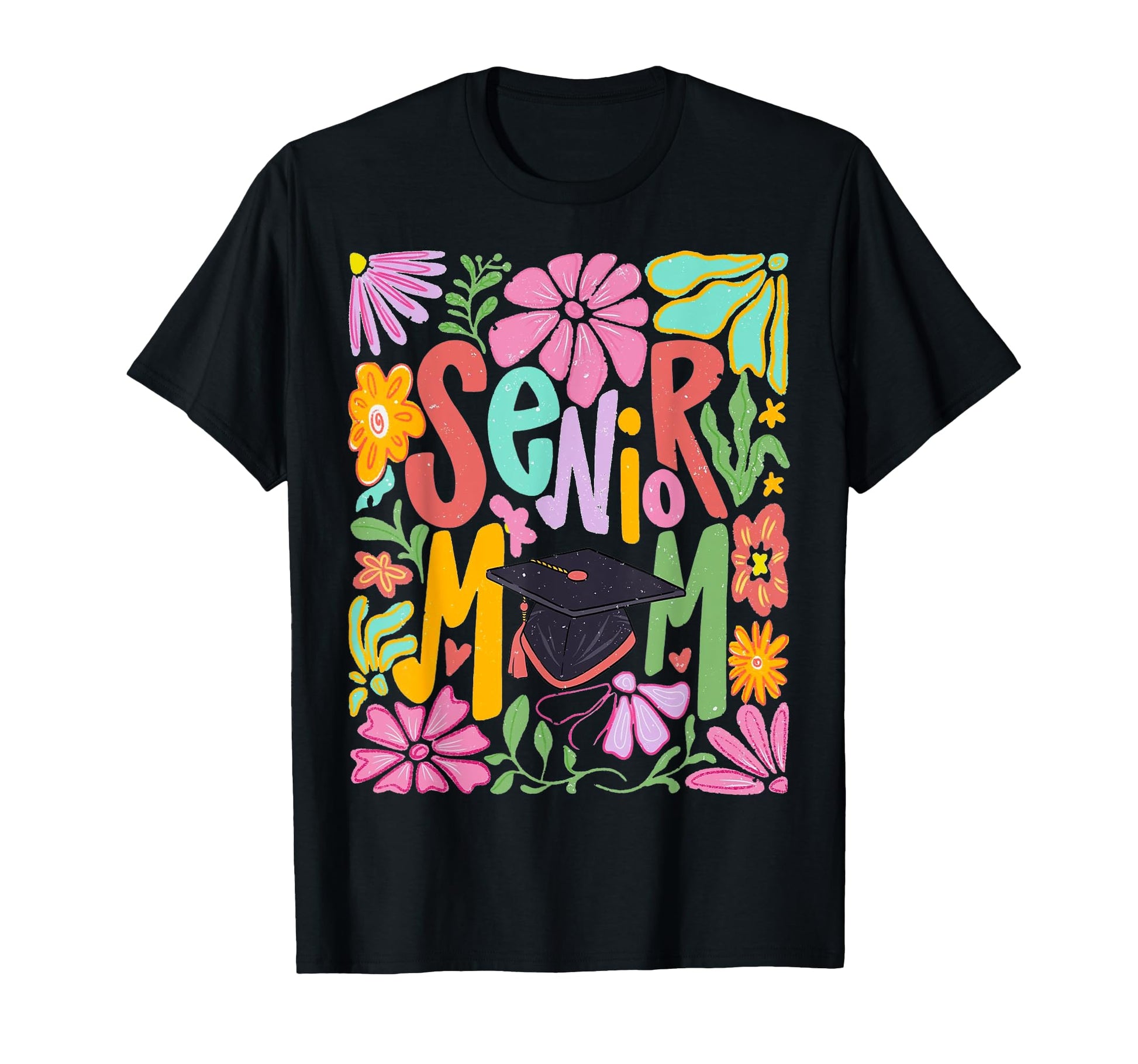 Senior Mom Boho Senior Flower T-Shirt - Trendy Graphic Men Women - T-Shirt, Sweatshirt, Hoodie