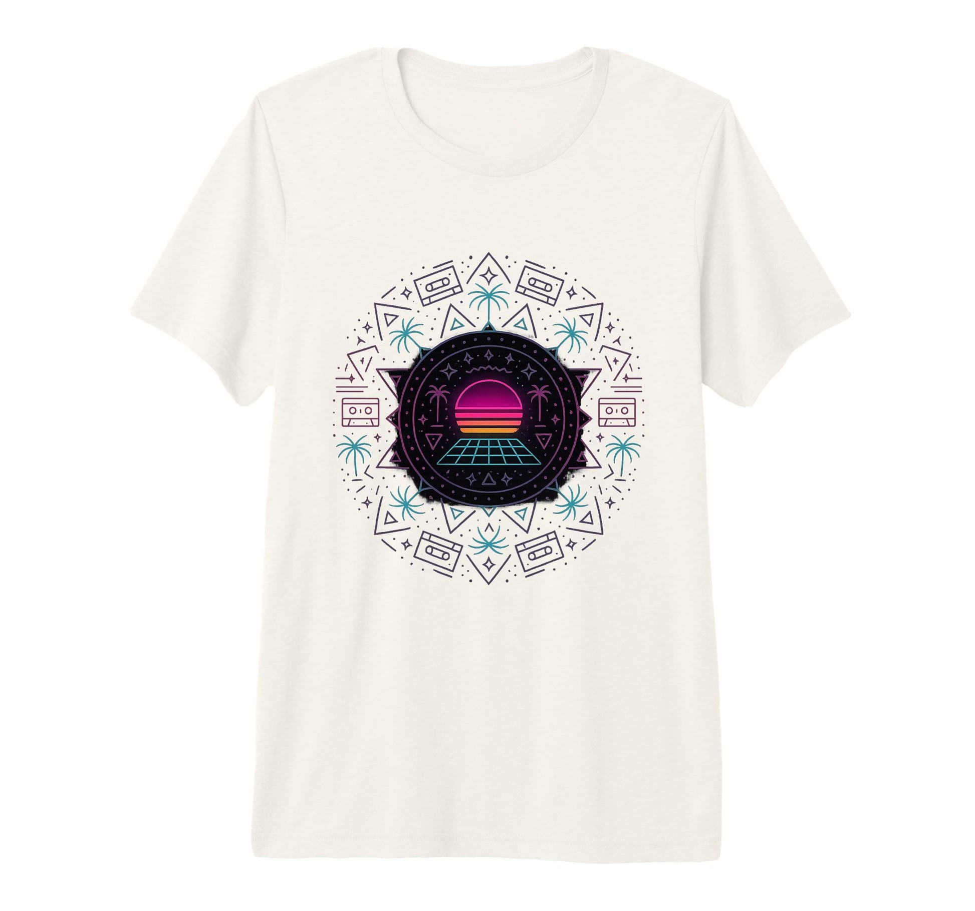 80S Synthwave Tri Blend T-Shirt - Trendy Graphic Men Women - T-Shirt, Sweatshirt, Hoodie