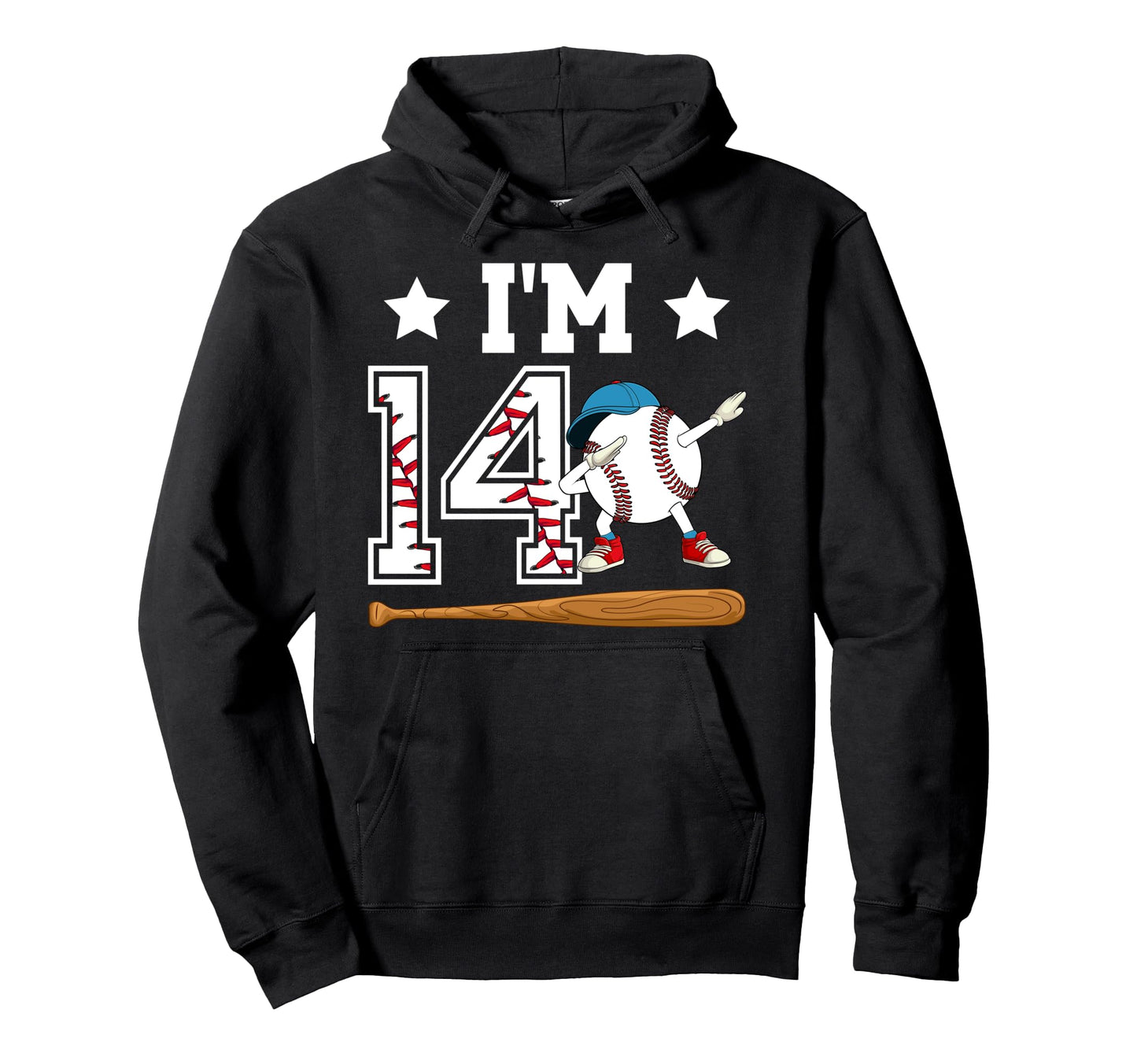 14Th Baseball Birthday Fourteen Year Hoodie - Fun Novelty Design Unisex - T-Shirt, Sweatshirt, Hoodie