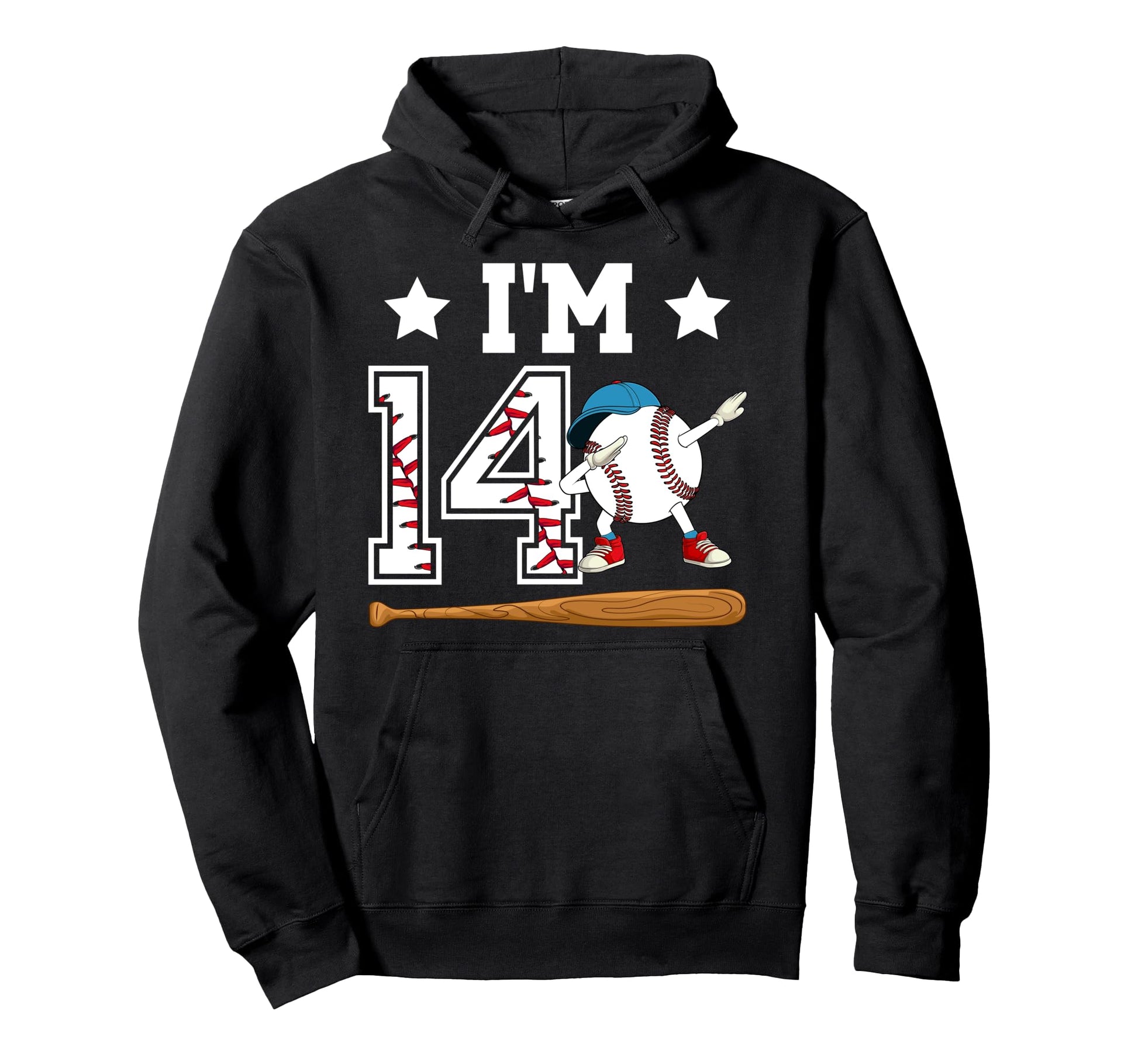 14Th Baseball Birthday Fourteen Year Hoodie - Fun Novelty Design Unisex - T-Shirt, Sweatshirt, Hoodie