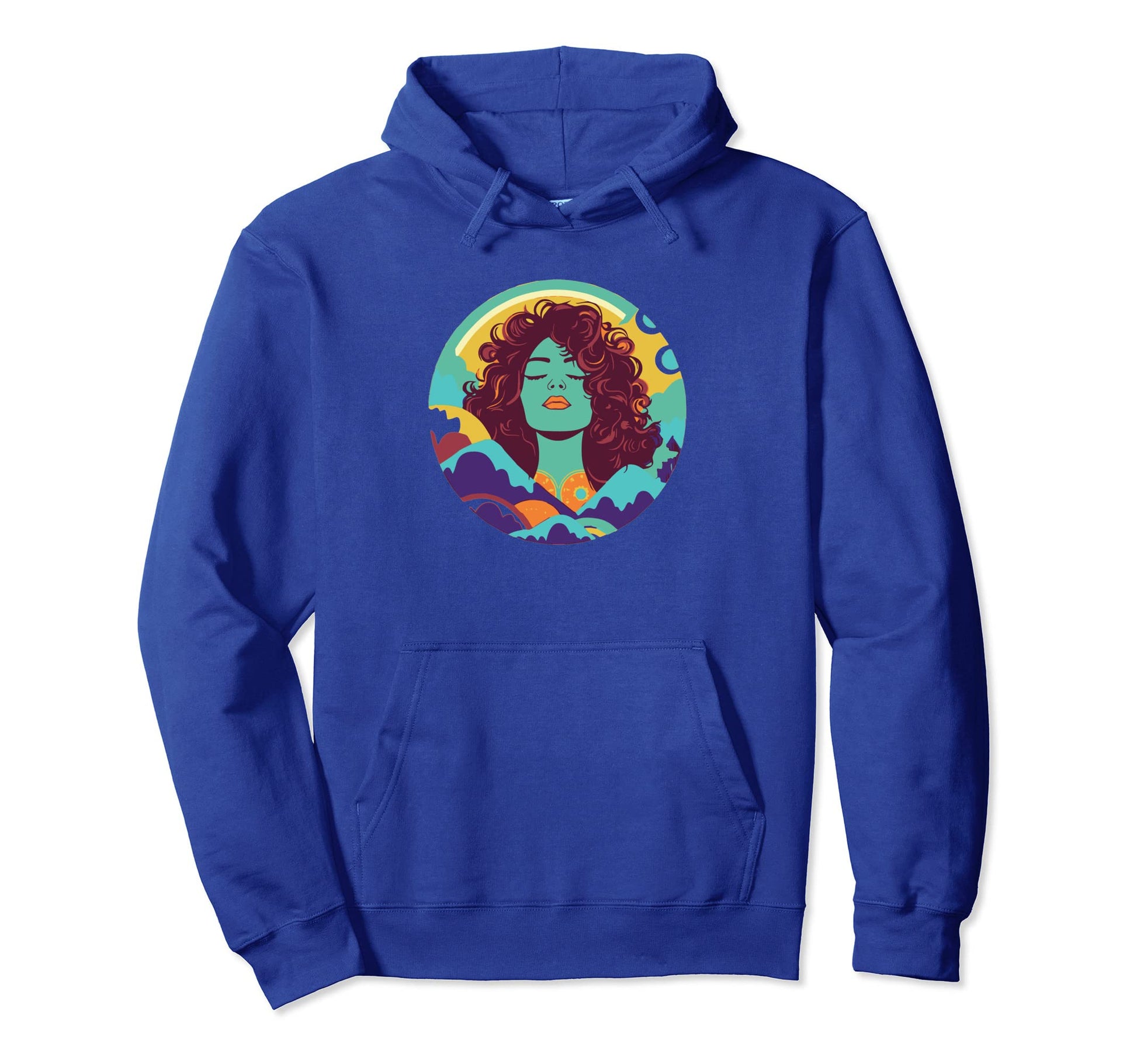 Groovy Mountain Mama Hippie 60S Hoodie - Fun Novelty Design for Adults - T-Shirt, Sweatshirt, Hoodie