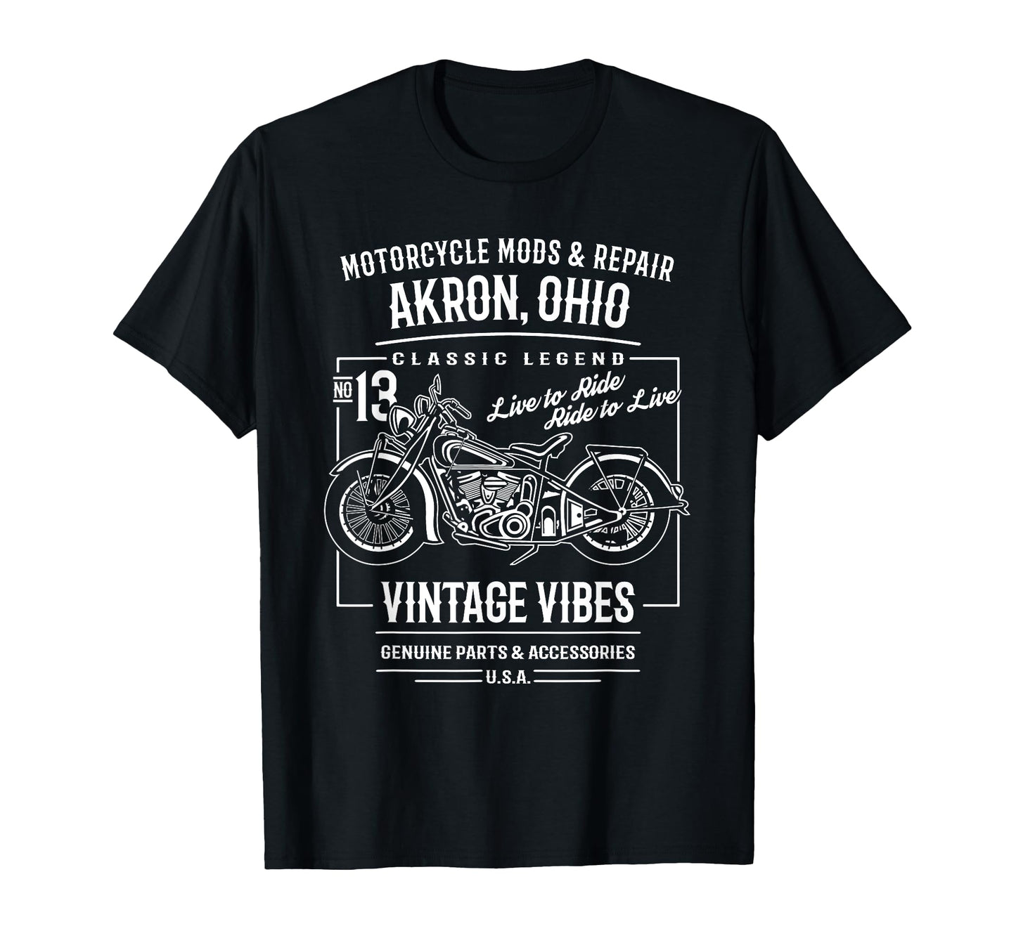 Akron Oh Usa Motorcycle Adventure T-Shirt - Streetwear Style Men Women - T-Shirt, Sweatshirt, Hoodie