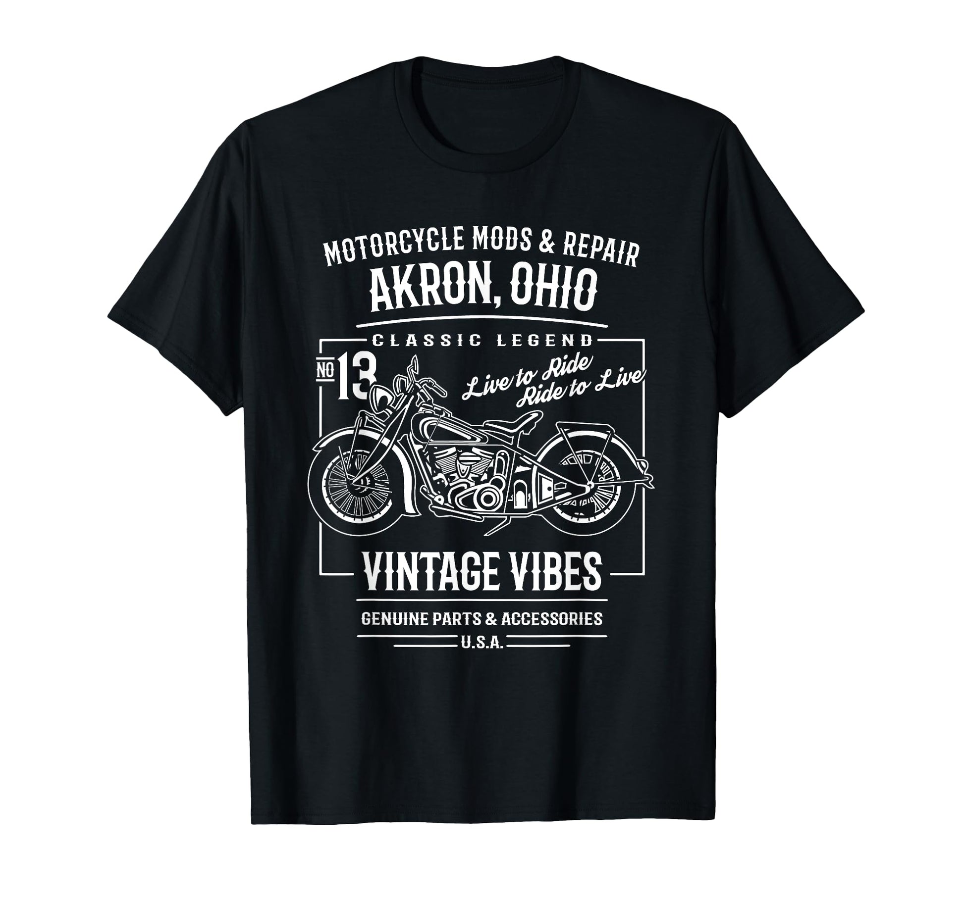 Akron Oh Usa Motorcycle Adventure T-Shirt - Streetwear Style Men Women - T-Shirt, Sweatshirt, Hoodie