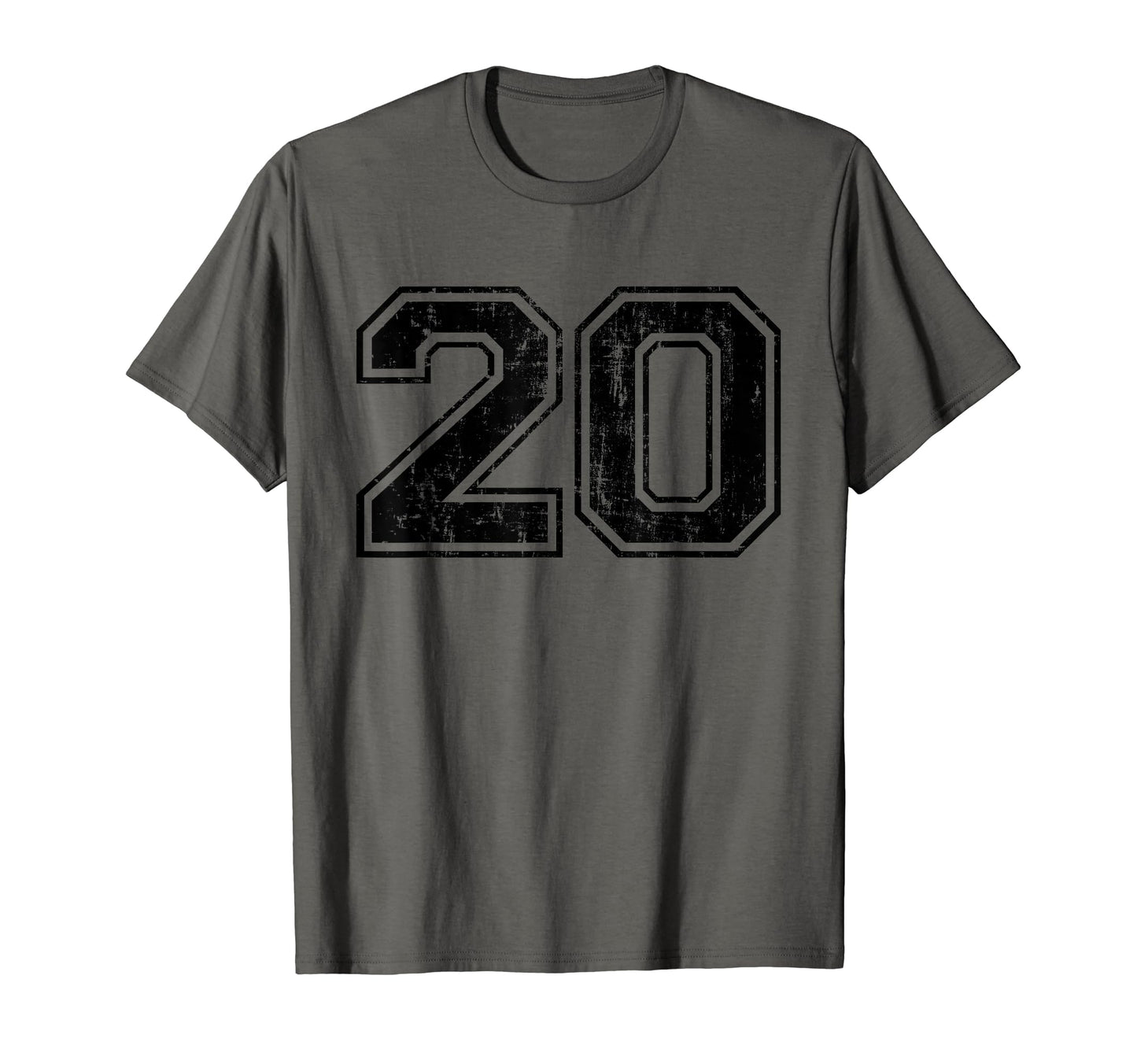 Number 20 Varsity Distressed Sport T-Shirt - Novelty Apparel Men Women - T-Shirt, Sweatshirt, Hoodie