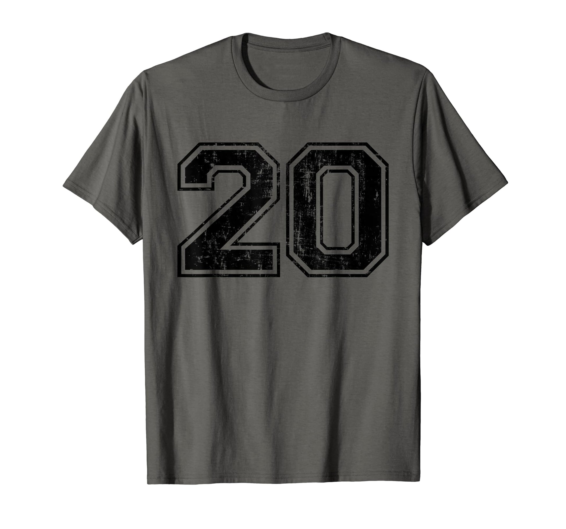 Number 20 Varsity Distressed Sport T-Shirt - Novelty Apparel Men Women - T-Shirt, Sweatshirt, Hoodie