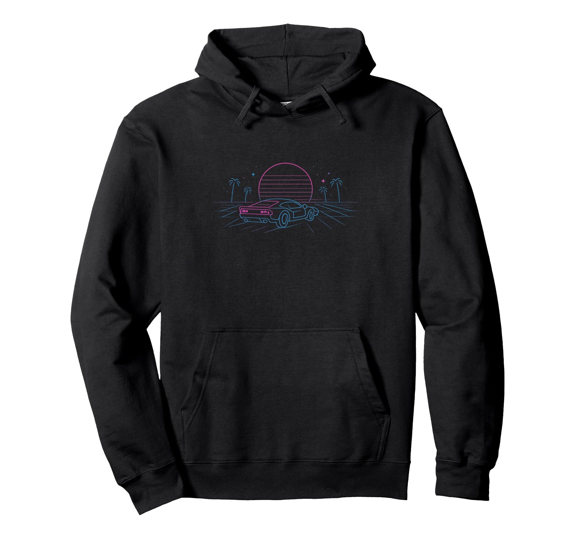 80S Synthwave Hoodie - Graphic Print Men Women - T-Shirt, Sweatshirt, Hoodie