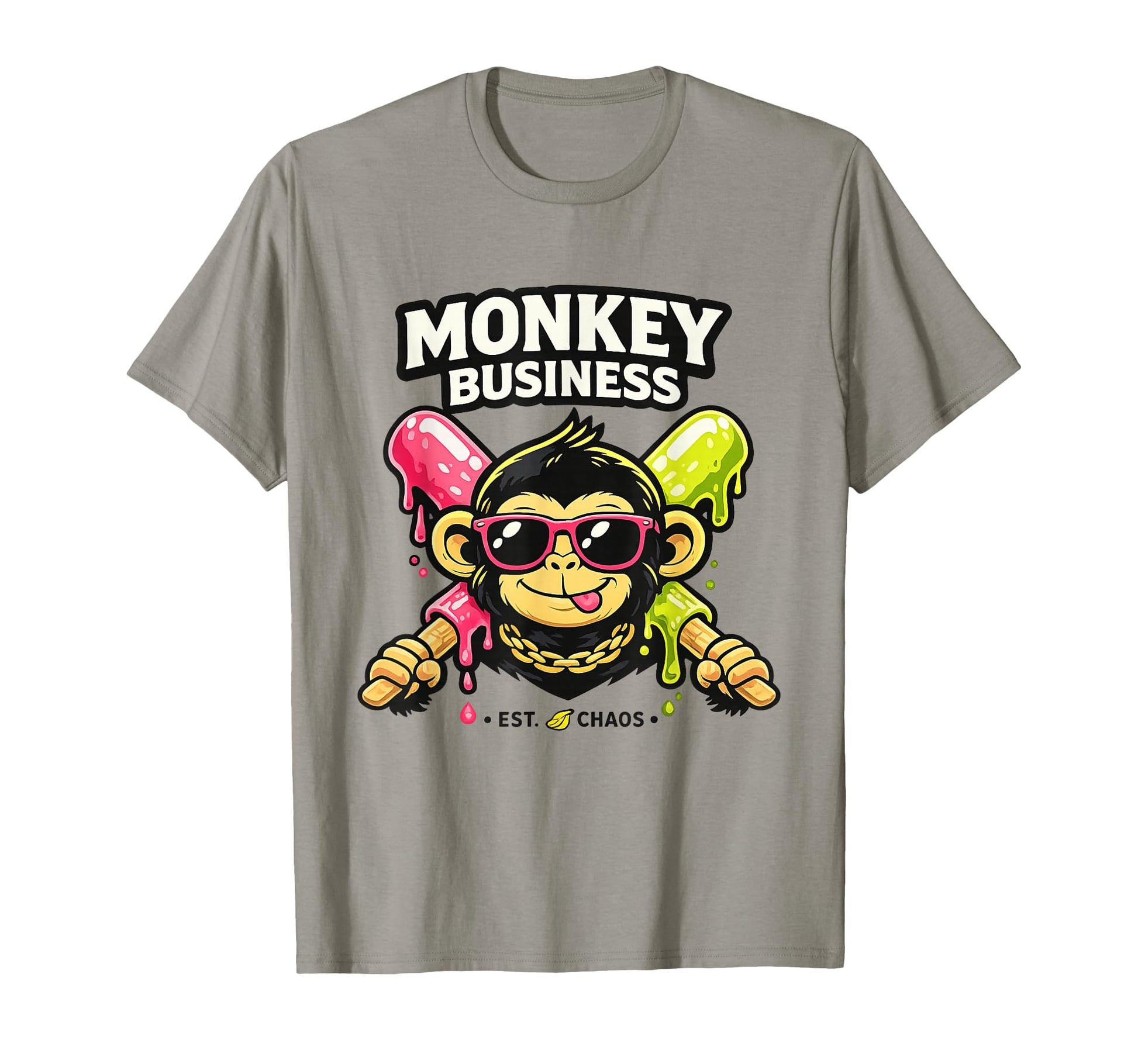 Funny Monkey Sunglasses Party T-Shirt - Aesthetic Graphic for Adults - T-Shirt, Sweatshirt, Hoodie