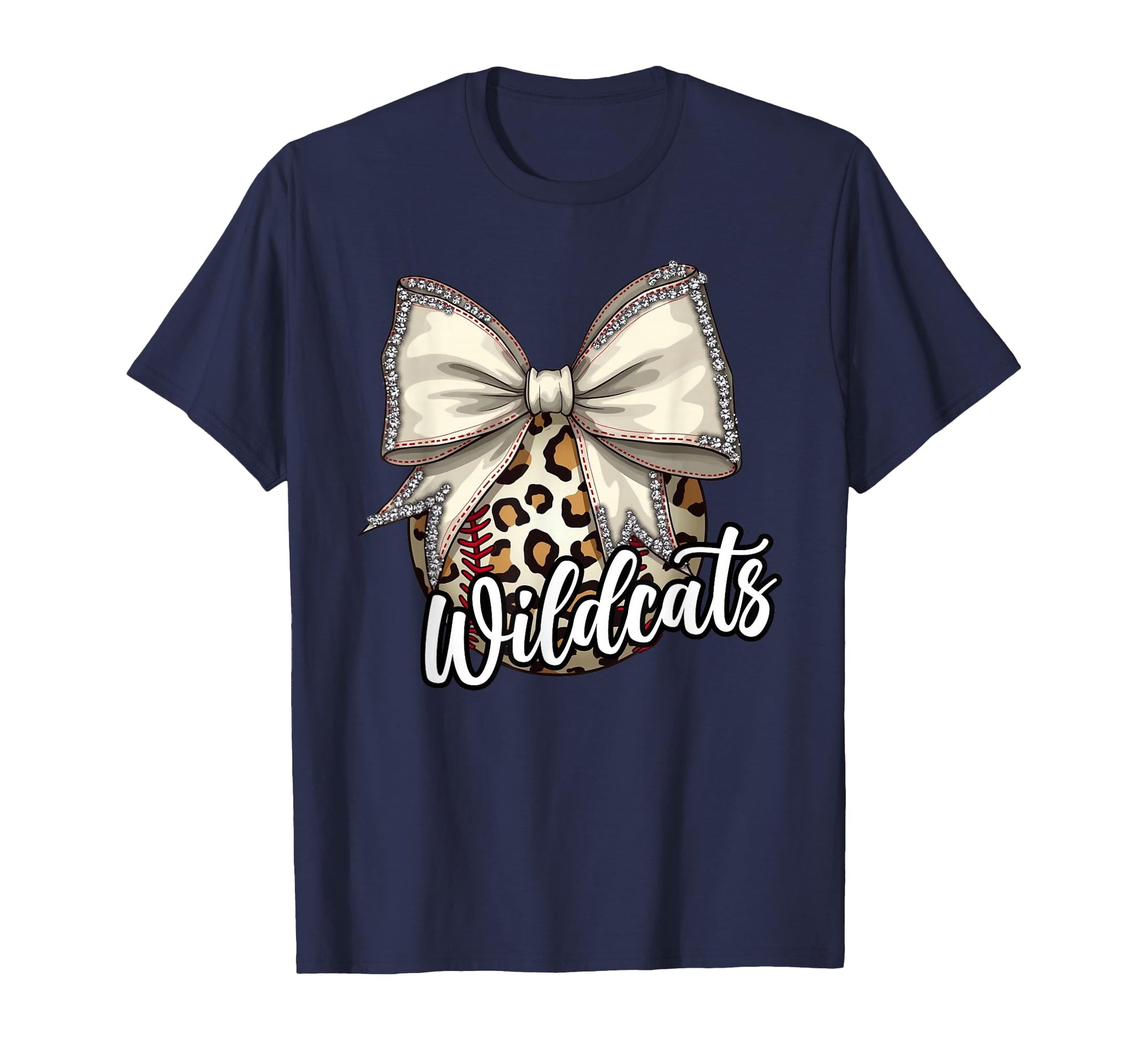 Wildcats Baseball Leopard T-Shirt - Casual Everyday Wear for Adults - T-Shirt, Sweatshirt, Hoodie
