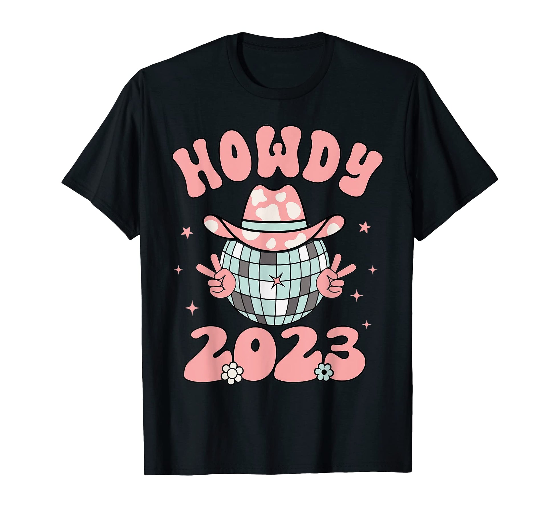 Howdy 2023 Groovy Happy New Year T-Shirt - Streetwear Style for Adults - T-Shirt, Sweatshirt, Hoodie