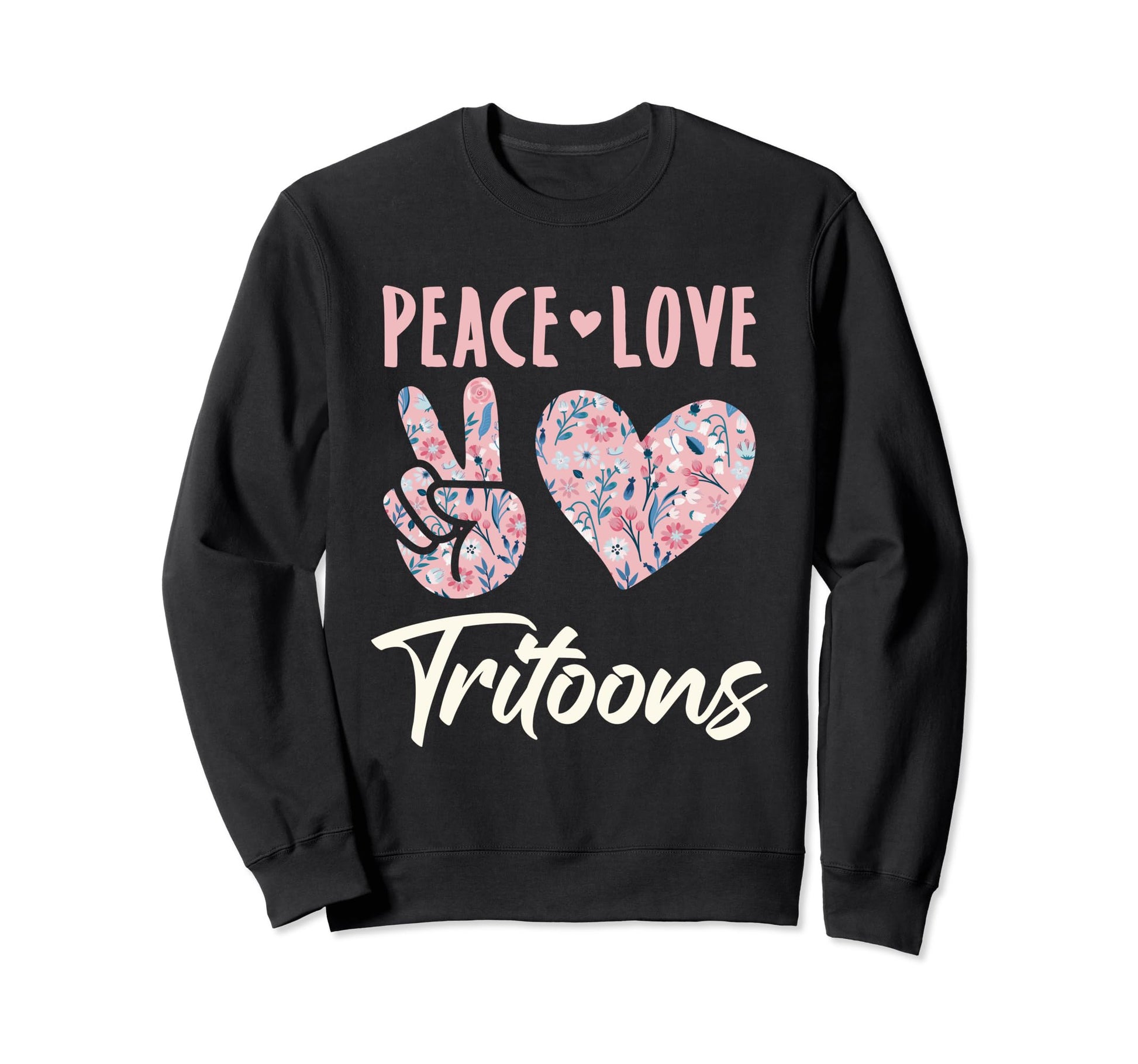 Peace Love Tritoons Tritoon Boat Sweatshirt - Minimalist Print Men Women - T-Shirt, Sweatshirt, Hoodie