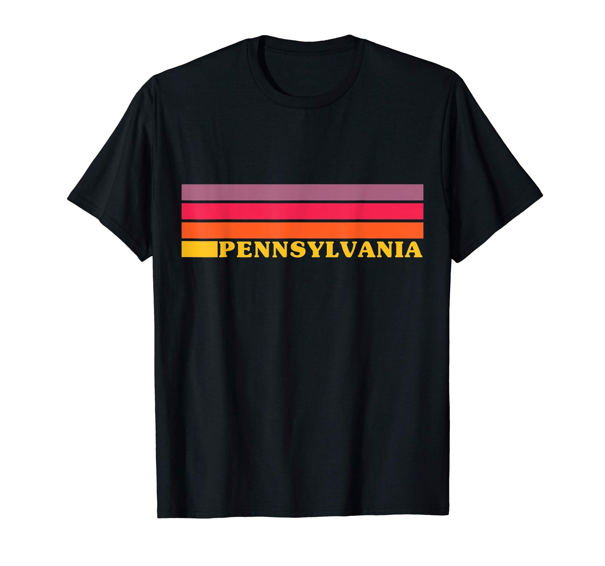 Pennsylvania Colorful 70S Stripes T-Shirt - Unique Graphic Unisex - T-Shirt, Sweatshirt, Hoodie