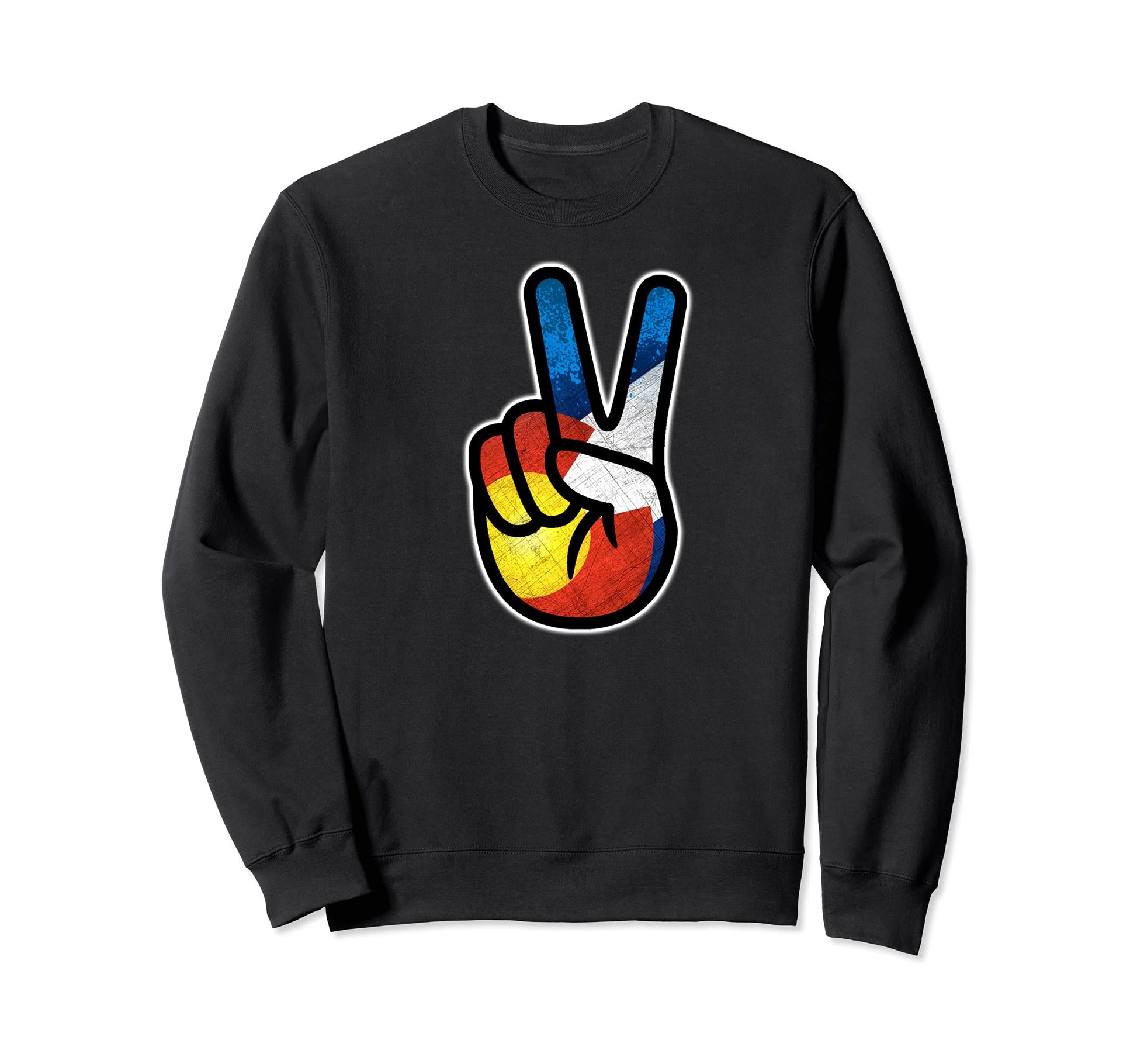 Peace Love Colorado Peace Sign Sweatshirt - Streetwear Style for Adults - T-Shirt, Sweatshirt, Hoodie
