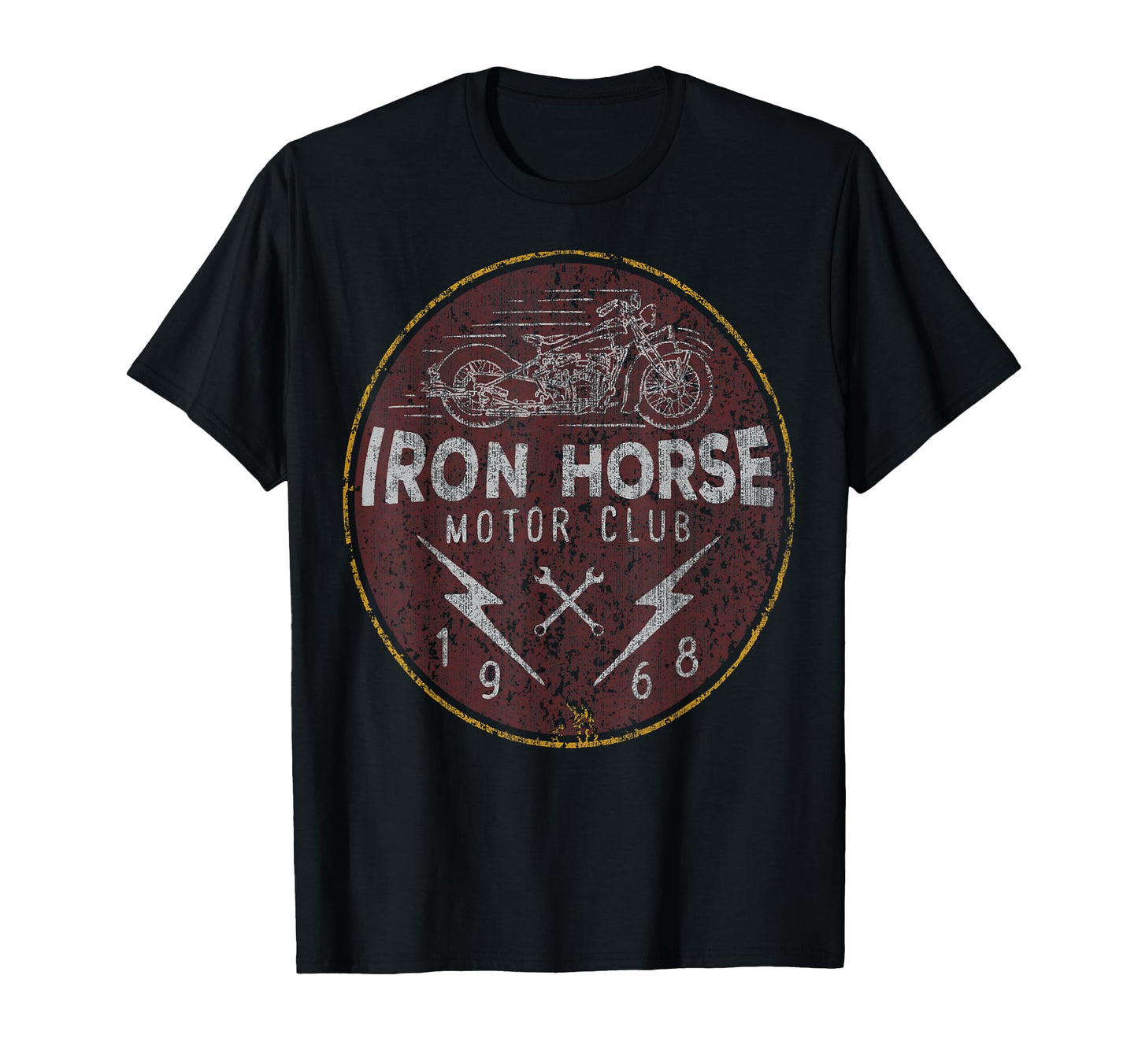 Iron Horse Motor Club 1968 Red T-Shirt - Graphic Print Unisex - T-Shirt, Sweatshirt, Hoodie