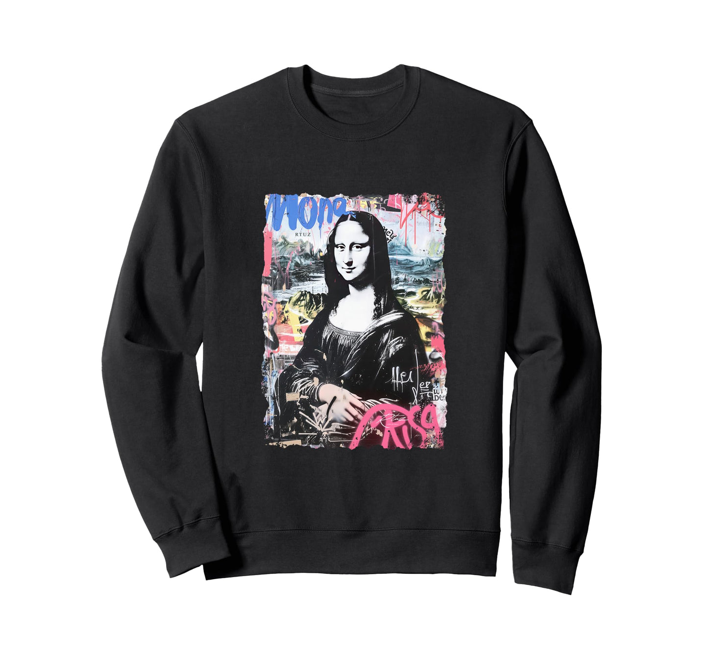Mona Lisa Aesthetic Y2K Streetwear Sweatshirt - Unique Graphic Unisex - T-Shirt, Sweatshirt, Hoodie