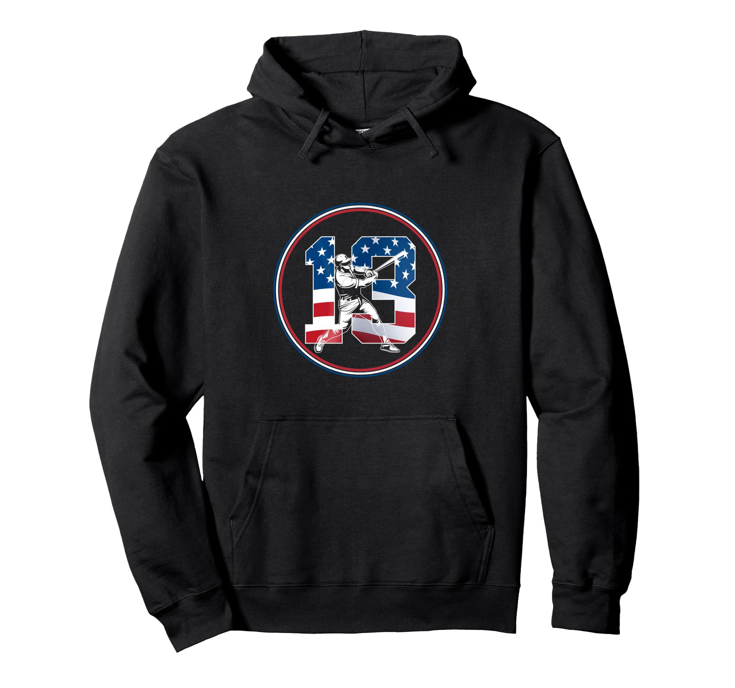Number 13 Years Baseball 13Th Birthday Hoodie - Trendy Graphic for Adults - T-Shirt, Sweatshirt, Hoodie