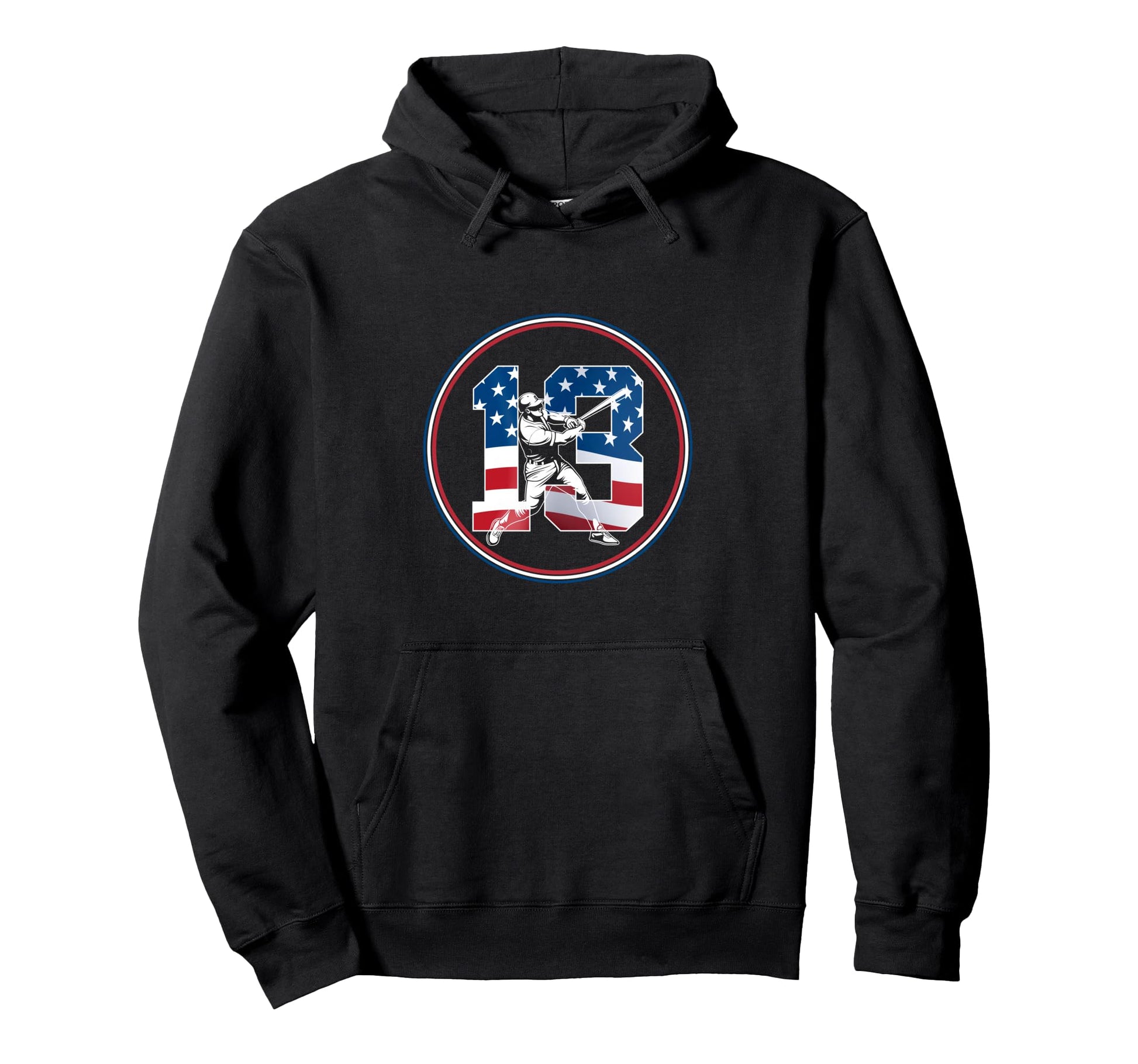Number 13 Years Baseball 13Th Birthday Hoodie - Trendy Graphic for Adults - T-Shirt, Sweatshirt, Hoodie