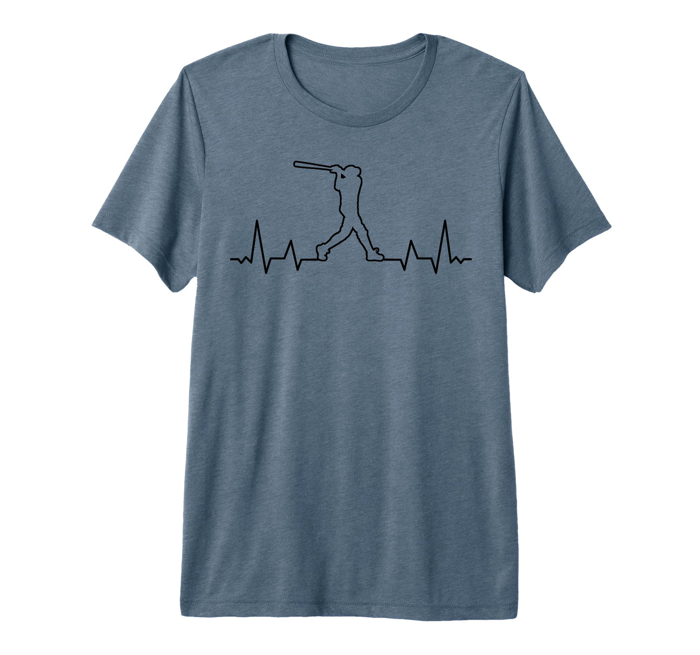 Baseball Softball Heartbeat Baseball T-Shirt - Streetwear Style for Adults - T-Shirt, Sweatshirt, Hoodie