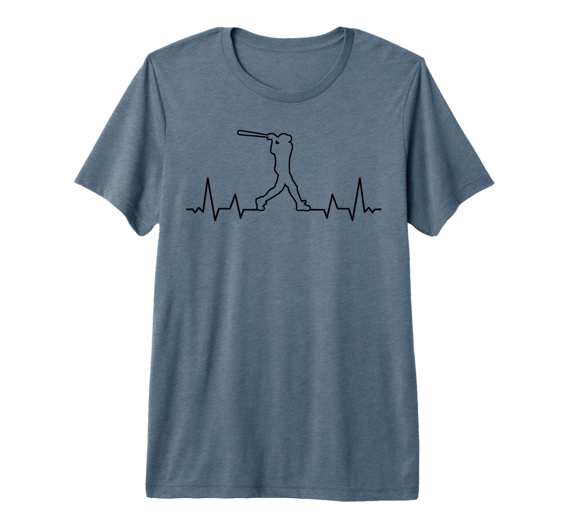 Baseball Softball Heartbeat Baseball T-Shirt - Streetwear Style for Adults - T-Shirt, Sweatshirt, Hoodie
