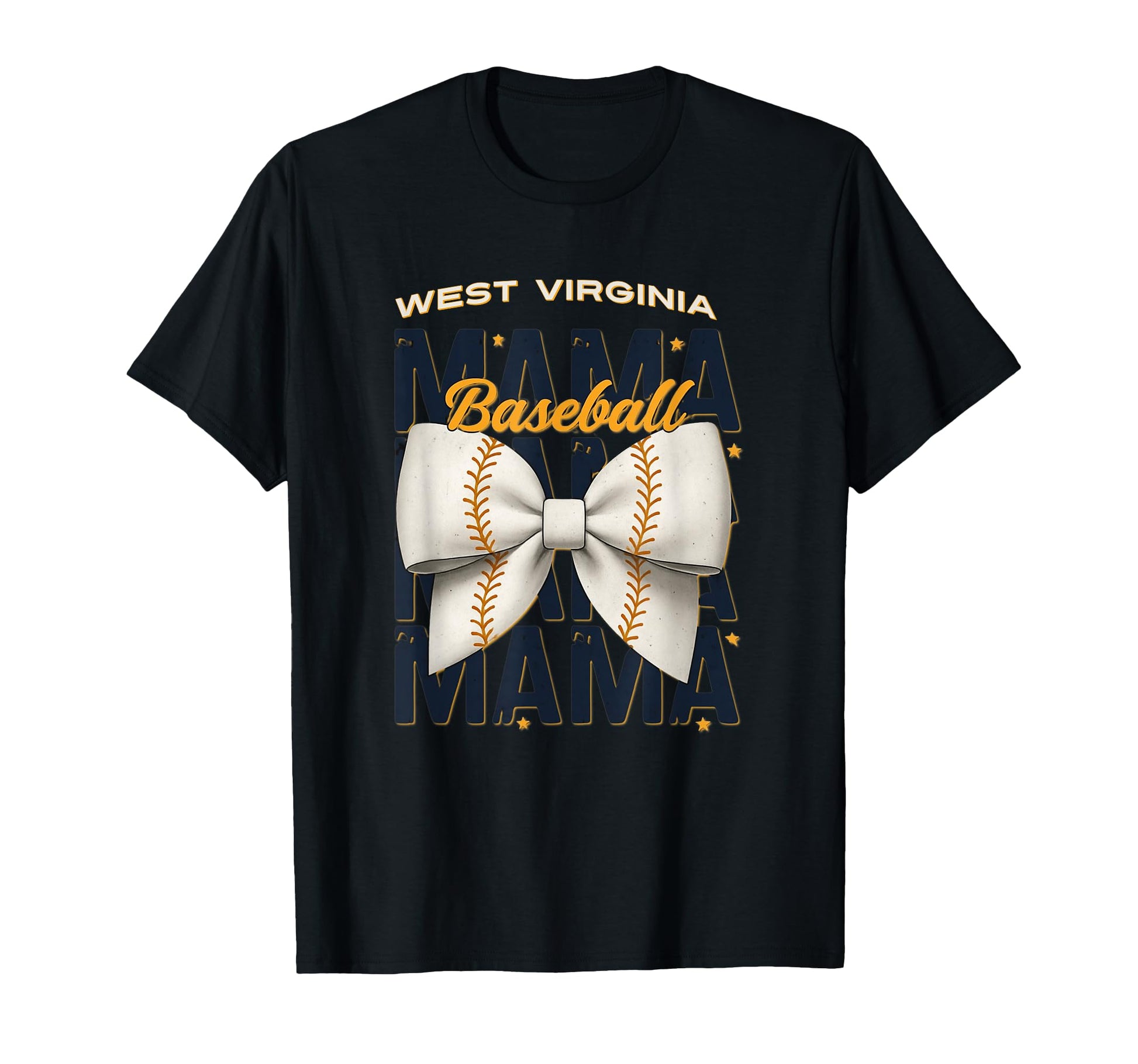 West Virginia Baseball Mama Coquette Bow T-Shirt - Streetwear Style Unisex - T-Shirt, Sweatshirt, Hoodie