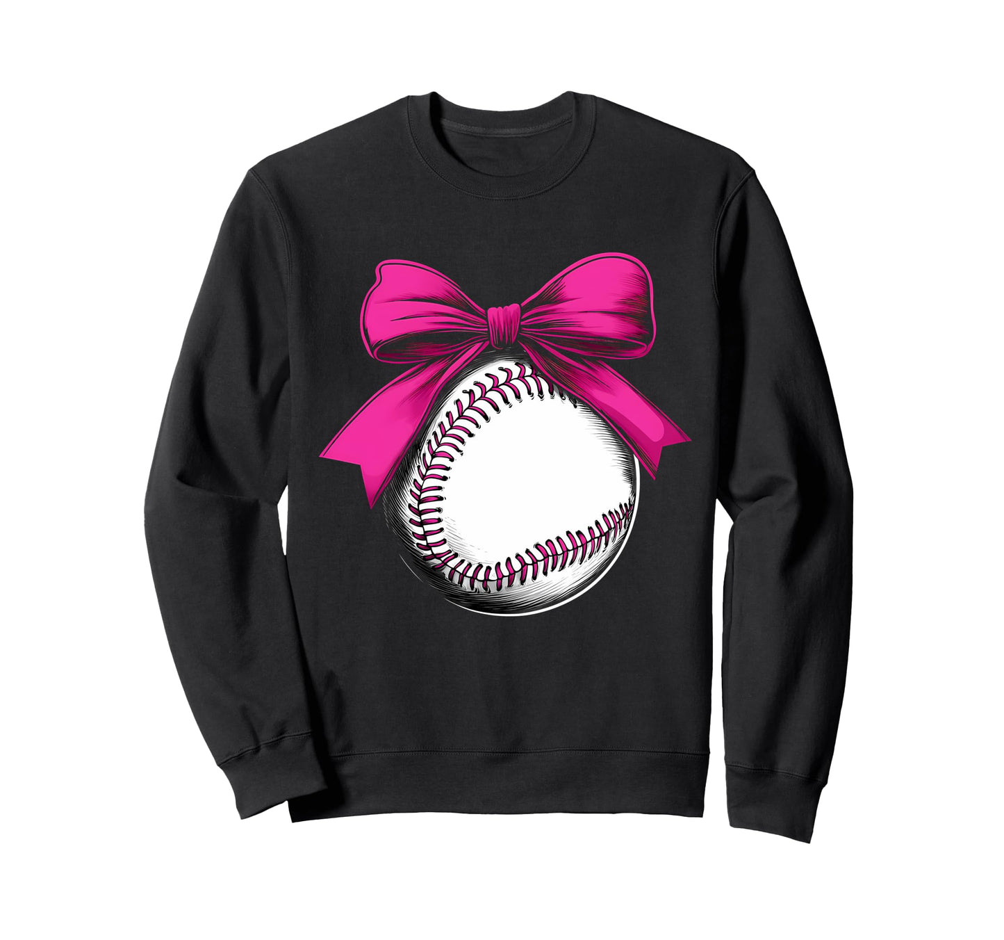 Baseball Coquette Bow Baseball Mom Sweatshirt - Custom Art Print Unisex - T-Shirt, Sweatshirt, Hoodie