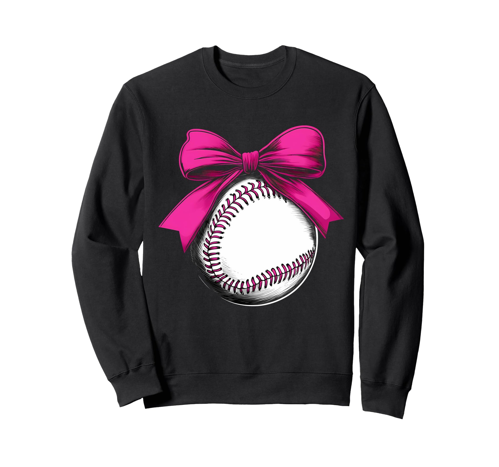 Baseball Coquette Bow Baseball Mom Sweatshirt - Custom Art Print Unisex - T-Shirt, Sweatshirt, Hoodie