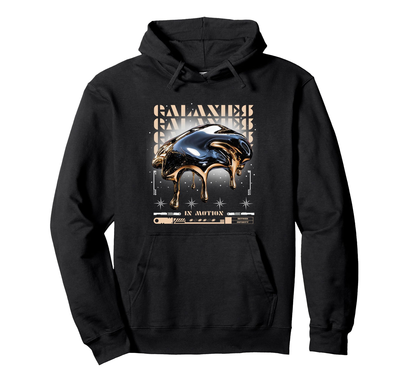 Y2K Galaxies Bold Urban Graffiti Hoodie - Minimalist Print for Adults - T-Shirt, Sweatshirt, Hoodie