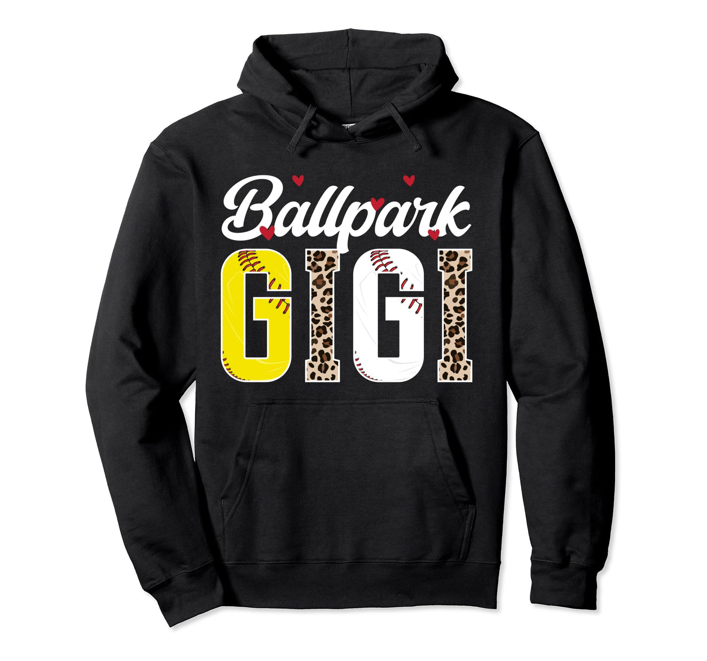 Ballpark Gigi Leopard Baseball Hoodie - Casual Everyday Wear for Adults - T-Shirt, Sweatshirt, Hoodie