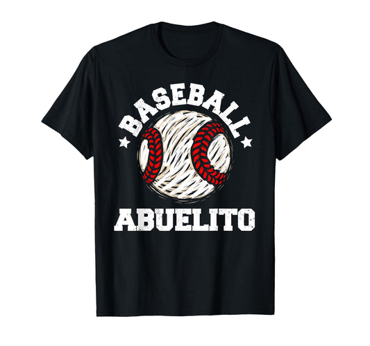 Baseball Abuelito Distressed Funny Grandpa T-Shirt - Unique Graphic Unisex - T-Shirt, Sweatshirt, Hoodie