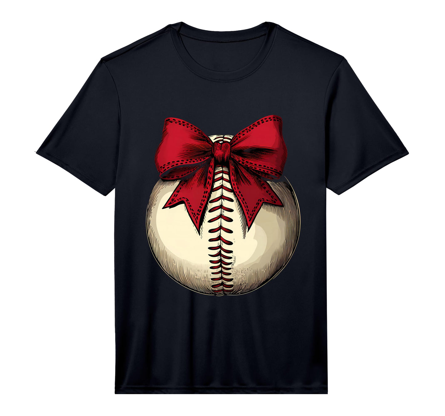 Baseball Coquette Bow Nice Baseball T-Shirt - Fun Novelty Design Unisex - T-Shirt, Sweatshirt, Hoodie