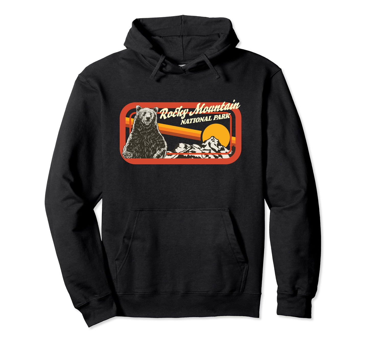 Rocky Mountain National Park Bear Hoodie - Unique Graphic Unisex - T-Shirt, Sweatshirt, Hoodie