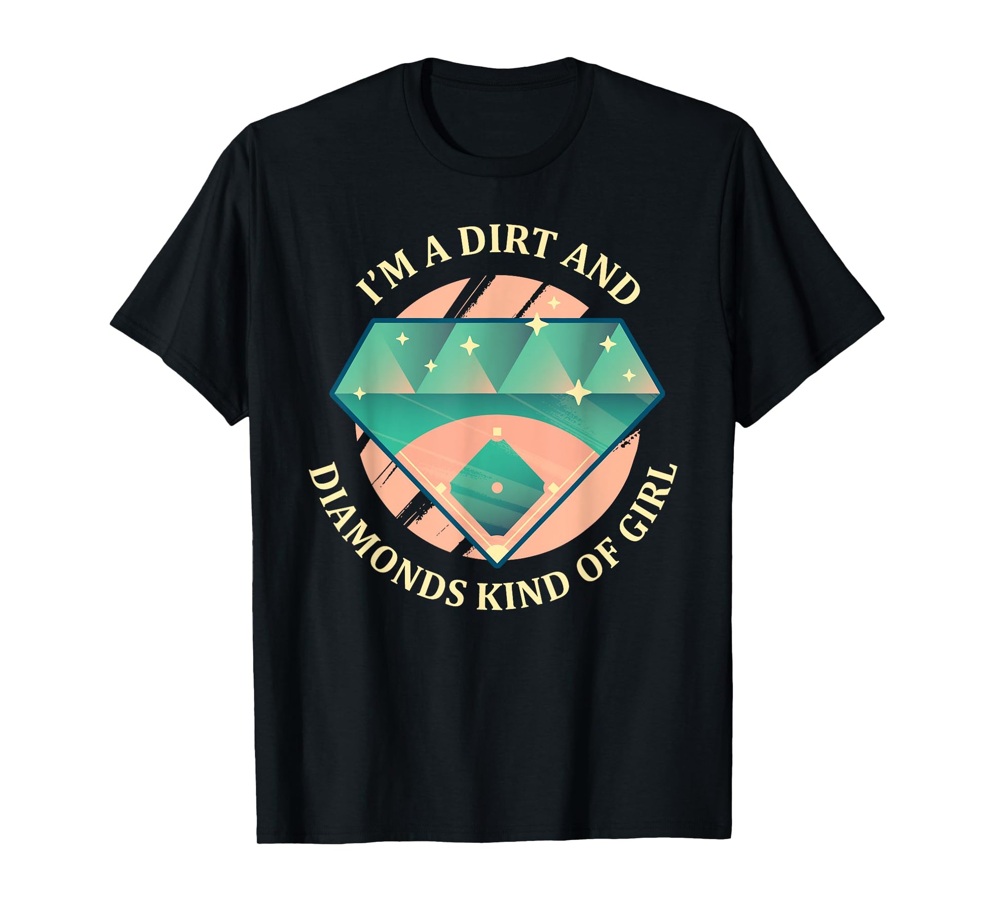 Im Dirt And Diamond Kind Softball T-Shirt - Graphic Print Men Women - T-Shirt, Sweatshirt, Hoodie