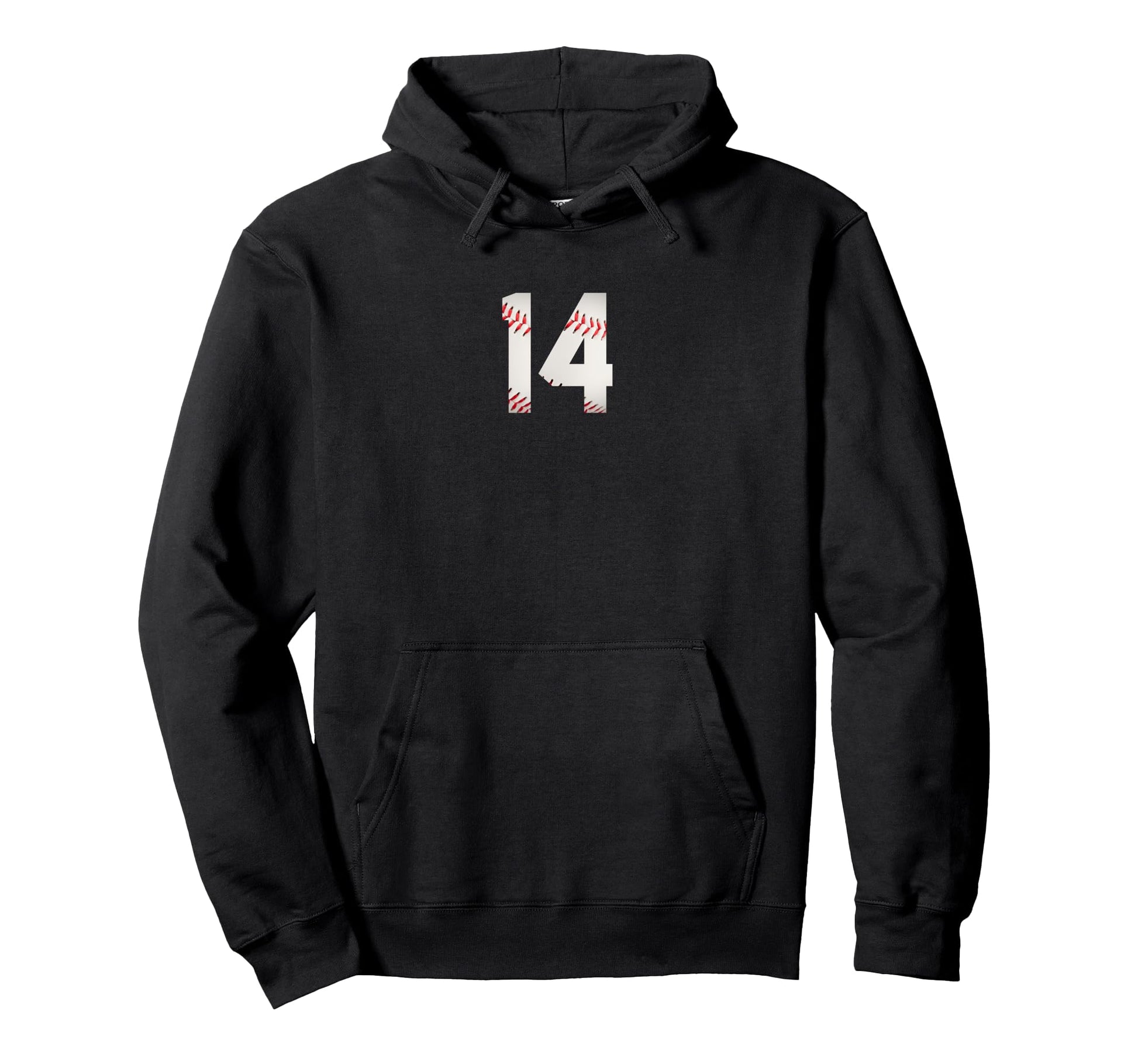 Number 14 Minimalist Birthday Baseball Hoodie - Graphic Print Unisex - T-Shirt, Sweatshirt, Hoodie