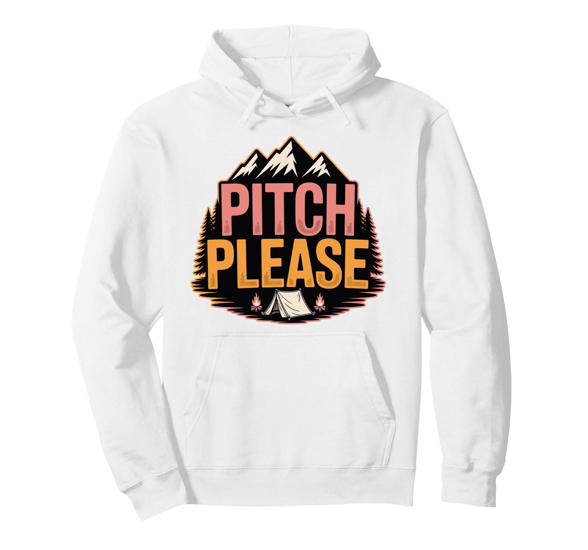 Funny Camping Sarcastic Camper Tent Hoodie - Minimalist Print for Adults - T-Shirt, Sweatshirt, Hoodie