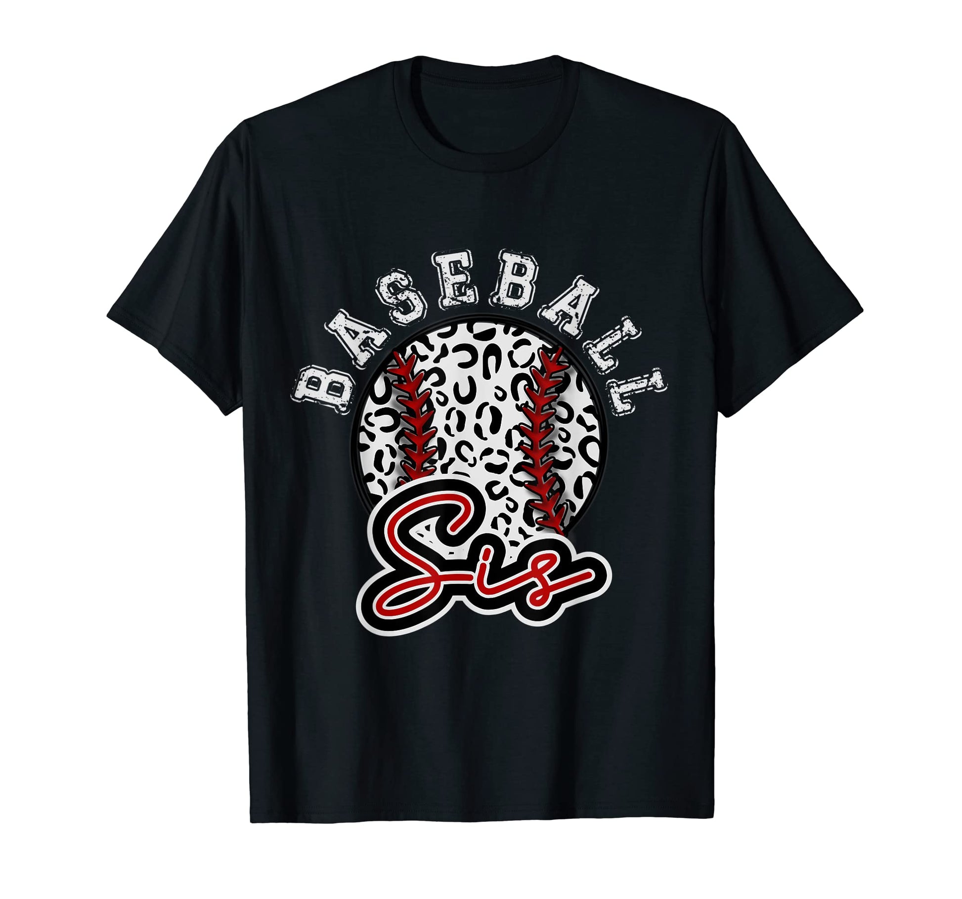 Leopard Cheetah Baseball Sis Womens T-Shirt - Streetwear Style Unisex - T-Shirt, Sweatshirt, Hoodie