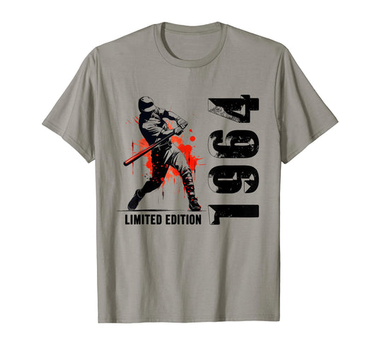 60Th Birthday Baseball 1964 60 Years T-Shirt - Aesthetic Graphic Men Women - T-Shirt, Sweatshirt, Hoodie