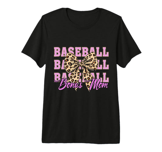 Baseball Bonus Mom Coquette Bow T-Shirt - Fun Novelty Design Unisex - T-Shirt, Sweatshirt, Hoodie