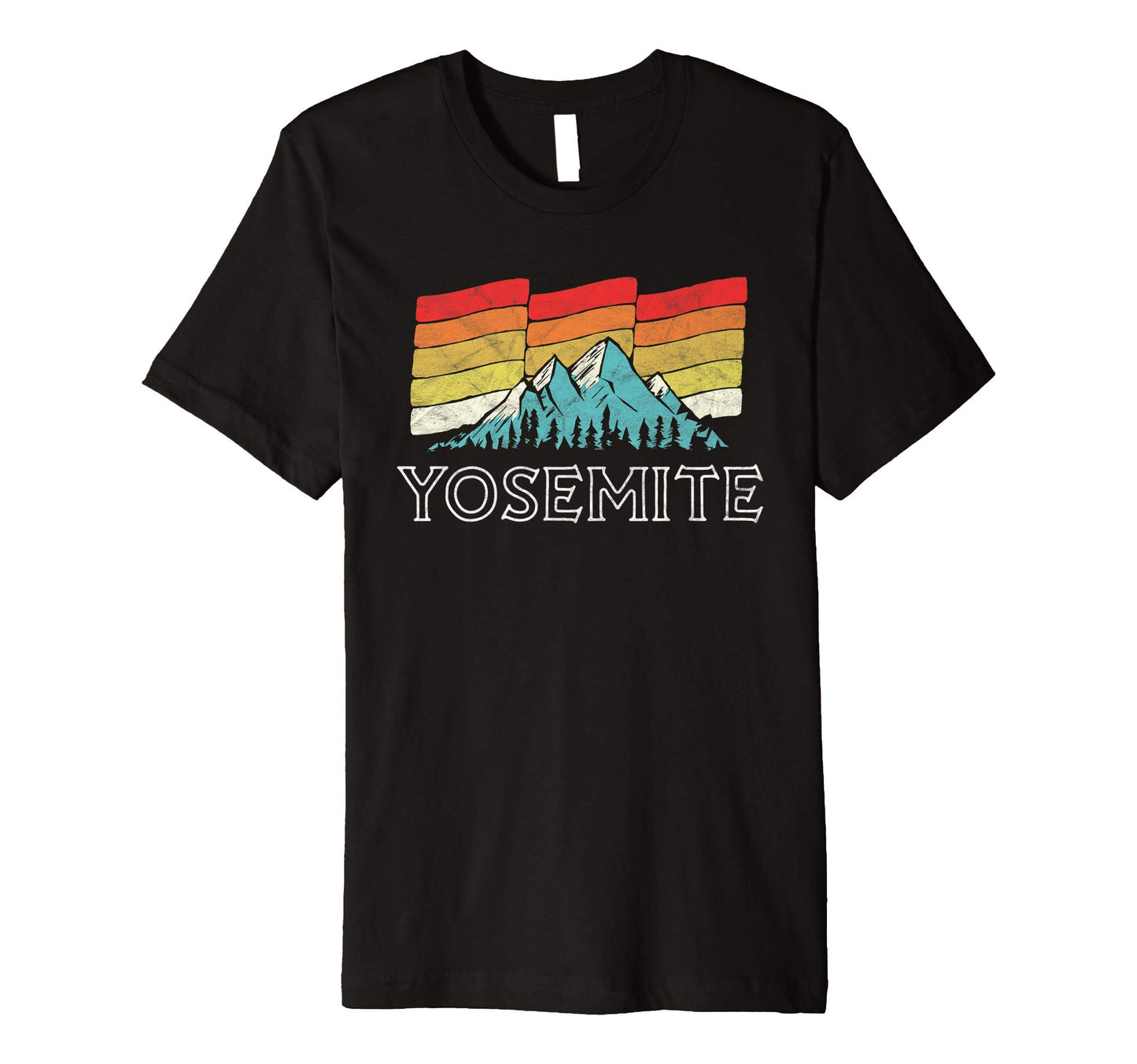 Yosemite National Park Wavy Sunset T-Shirt - Aesthetic Graphic for Adults - T-Shirt, Sweatshirt, Hoodie