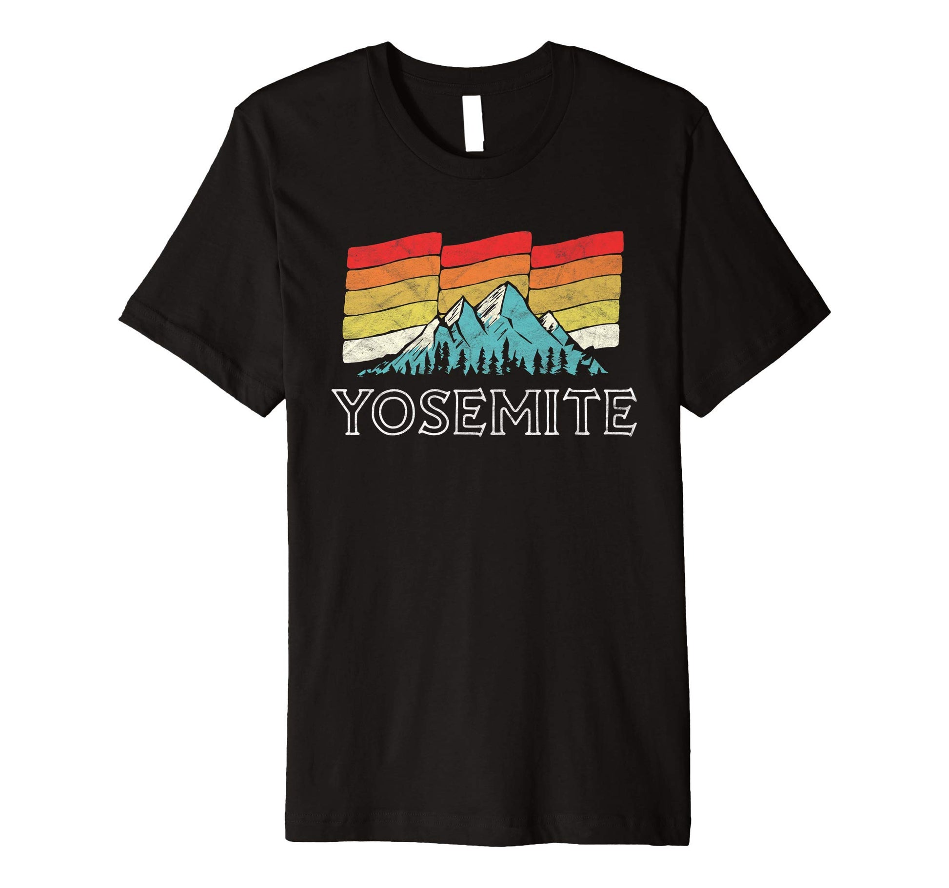 Yosemite National Park Wavy Sunset T-Shirt - Aesthetic Graphic for Adults - T-Shirt, Sweatshirt, Hoodie