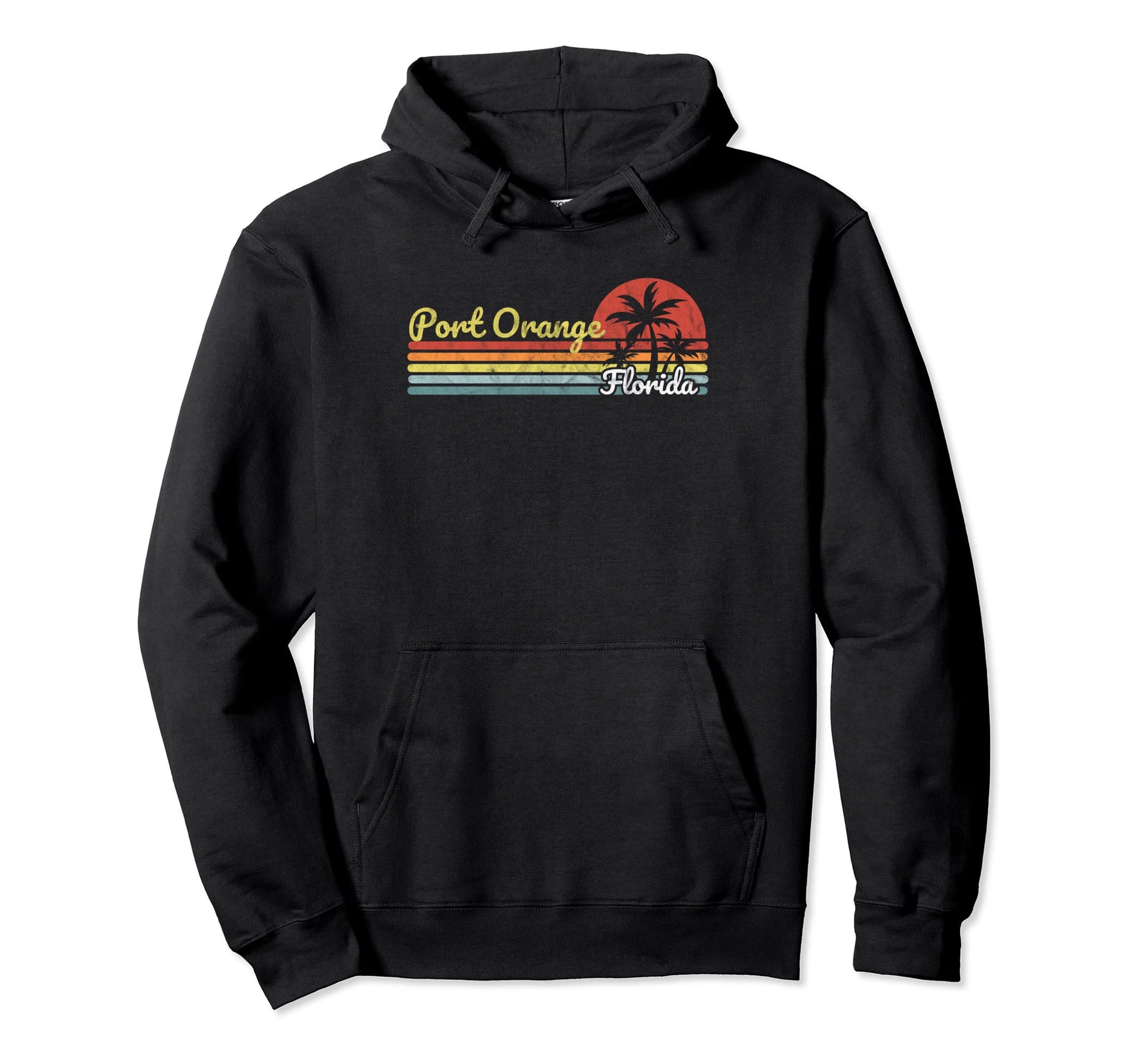 Port Orange Fl Florida Stripes Lines Hoodie - Custom Art Print for Adults - T-Shirt, Sweatshirt, Hoodie
