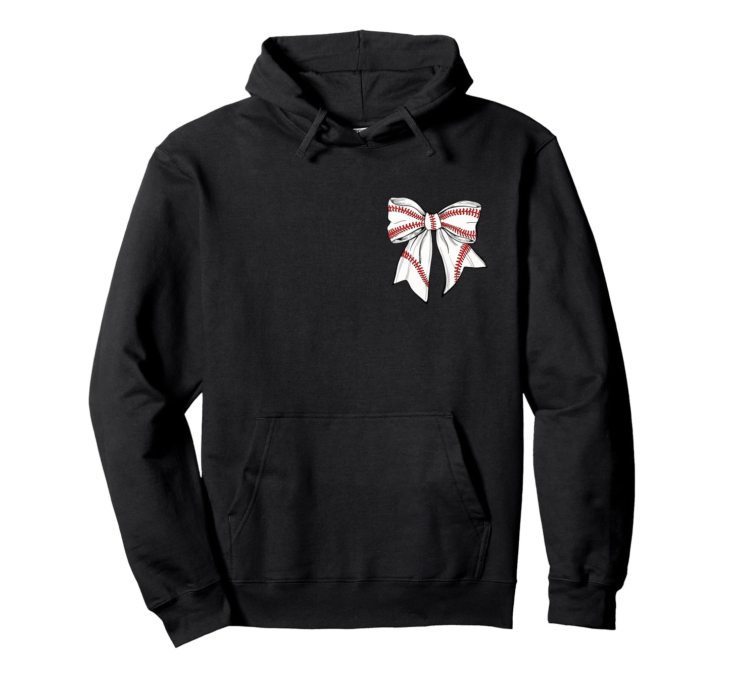 Baseball Bow Coquette Sports Mom Game Day Hoodie - Trendy Graphic Men Women - T-Shirt, Sweatshirt, Hoodie