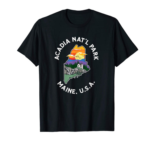 Acadia National Park Maine Nature T-Shirt - Trendy Graphic Men Women - T-Shirt, Sweatshirt, Hoodie
