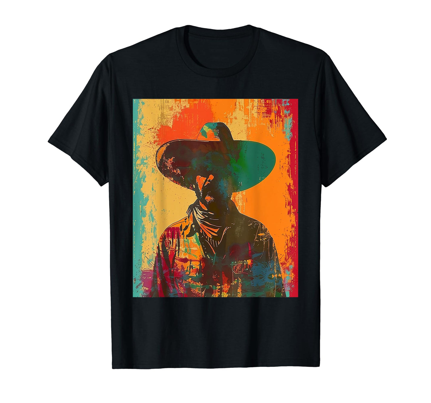 1950S Western Mexican Cowboy Sombrero T-Shirt - Trendy Graphic for Adults - T-Shirt, Sweatshirt, Hoodie