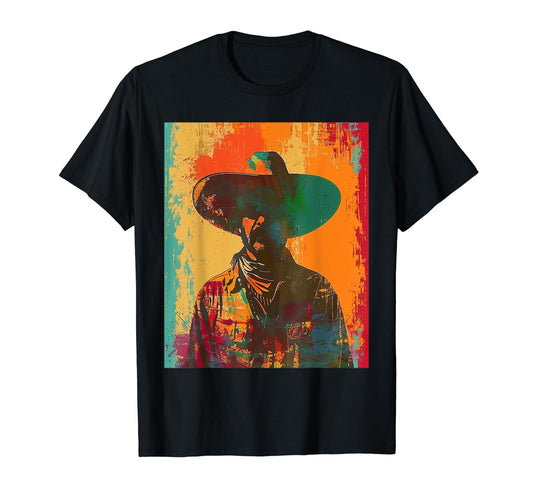 1950S Western Mexican Cowboy Sombrero T-Shirt - Trendy Graphic for Adults - T-Shirt, Sweatshirt, Hoodie